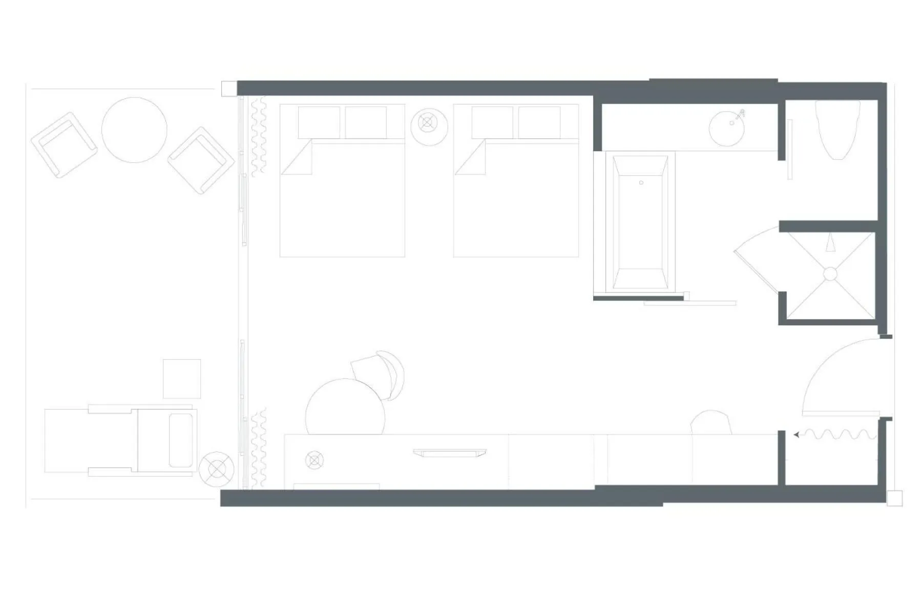 Bedroom in Hotel Valley Ho