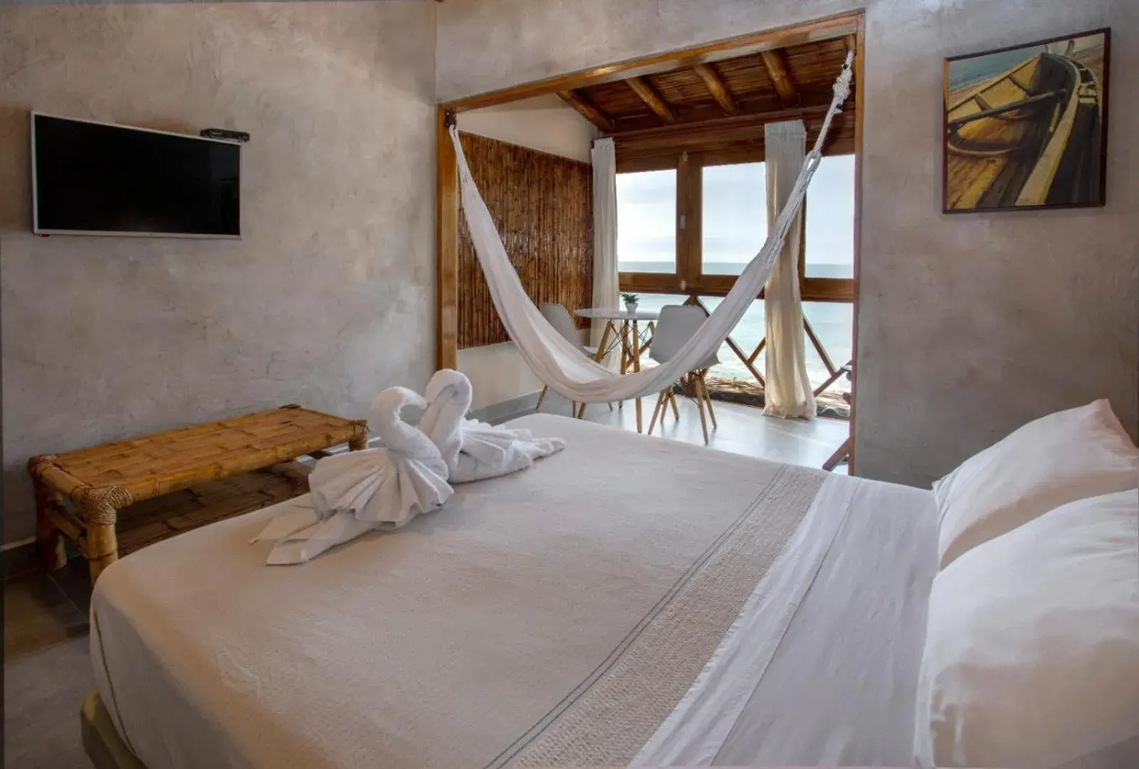 Deluxe Double Room with Sea View in Casa de Playa Bungalows & Restaurant Deluxe Double Room with Sea View in Casa de Playa Bungalows & Restaurant