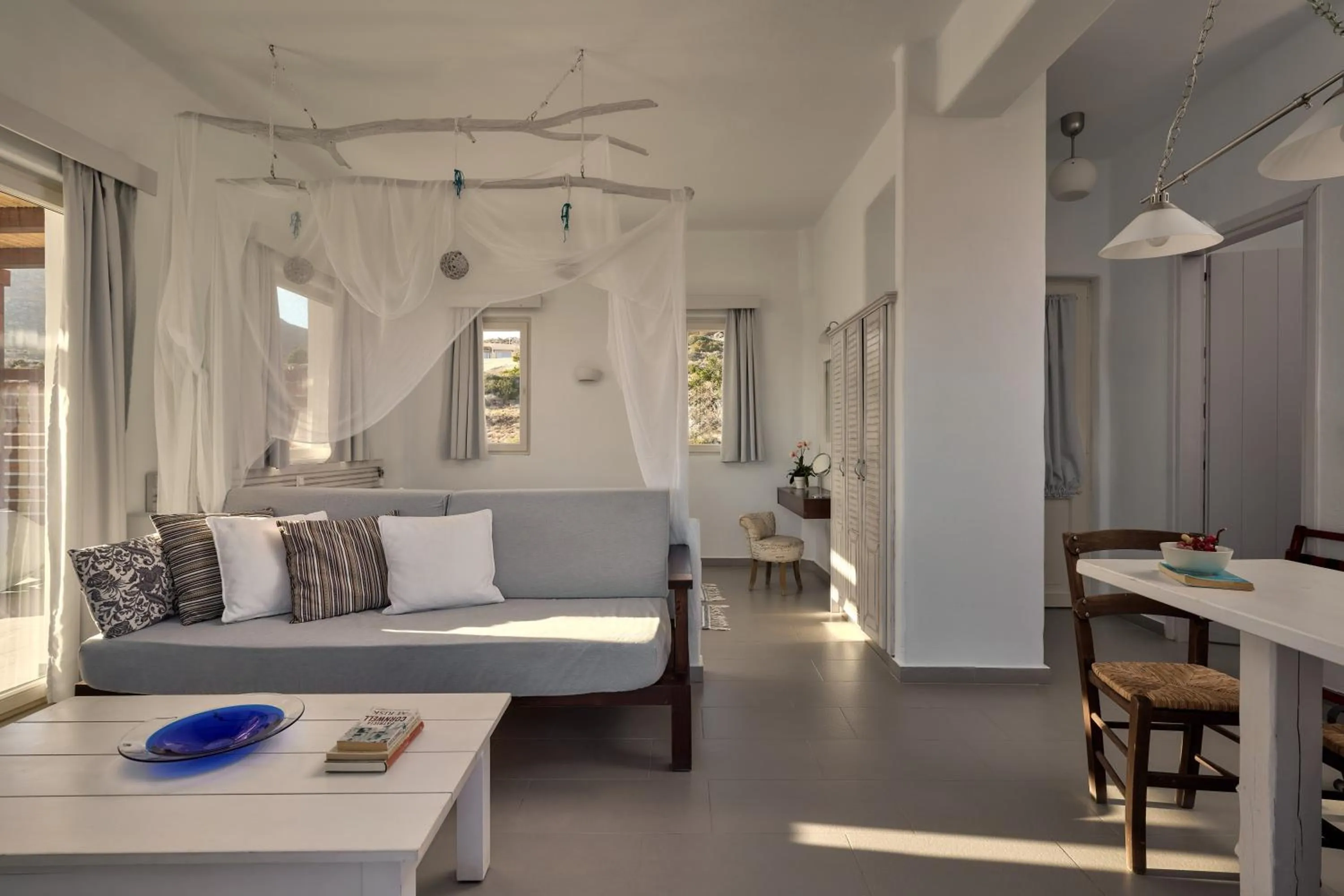Balcony/Terrace, Bed in Althea Boutique Hotel - Adults Only