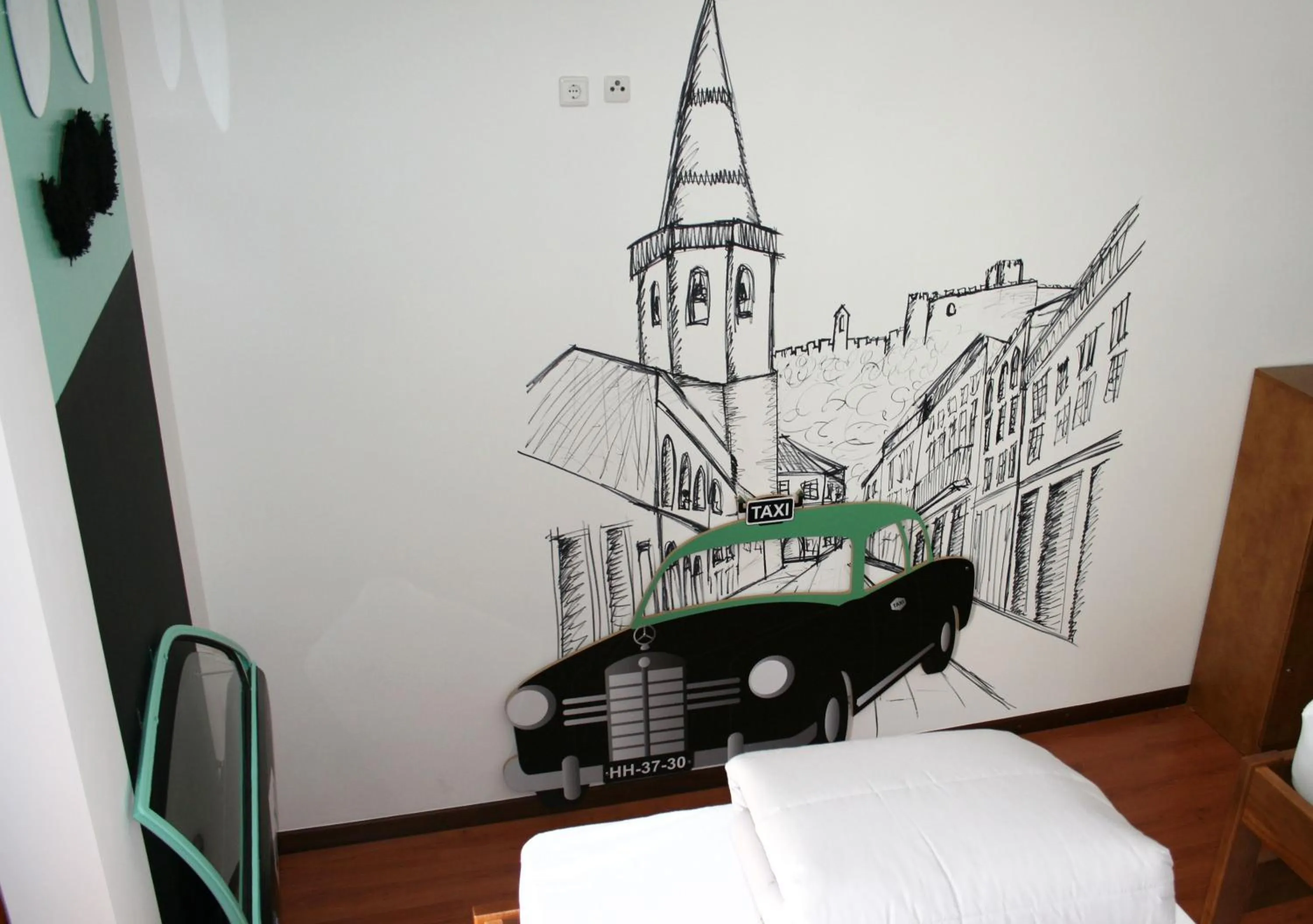 Decorative detail, Bed in Hostel 2300 Thomar