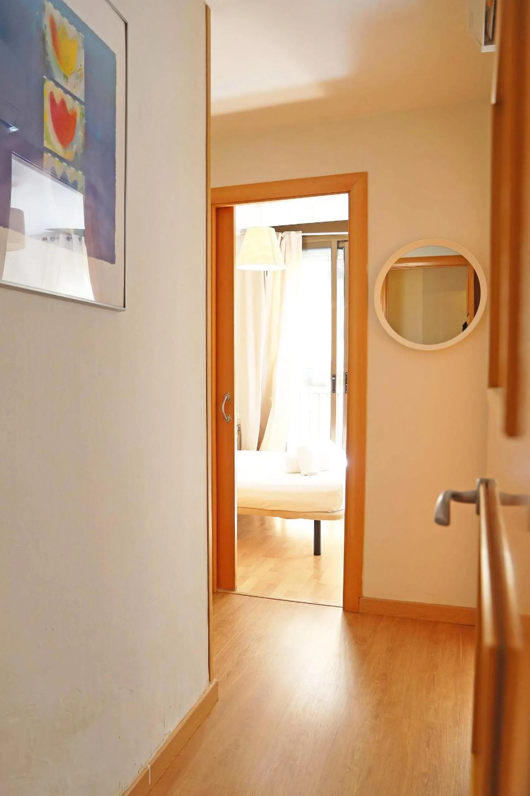 Living room, Bed in Bcn-rentals apartments in the Old town