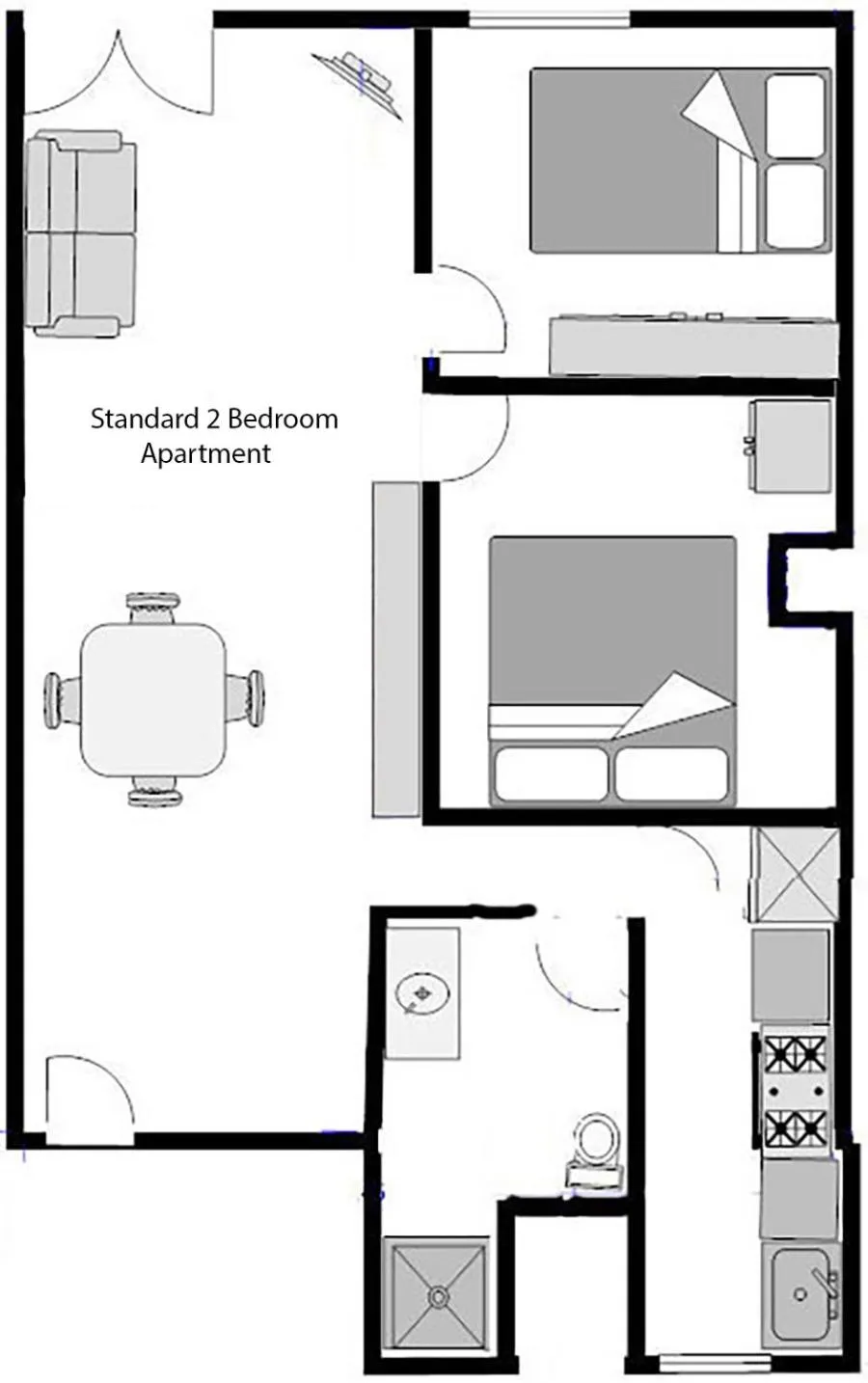 Floor plan in Bcn-rentals apartments in the Old town