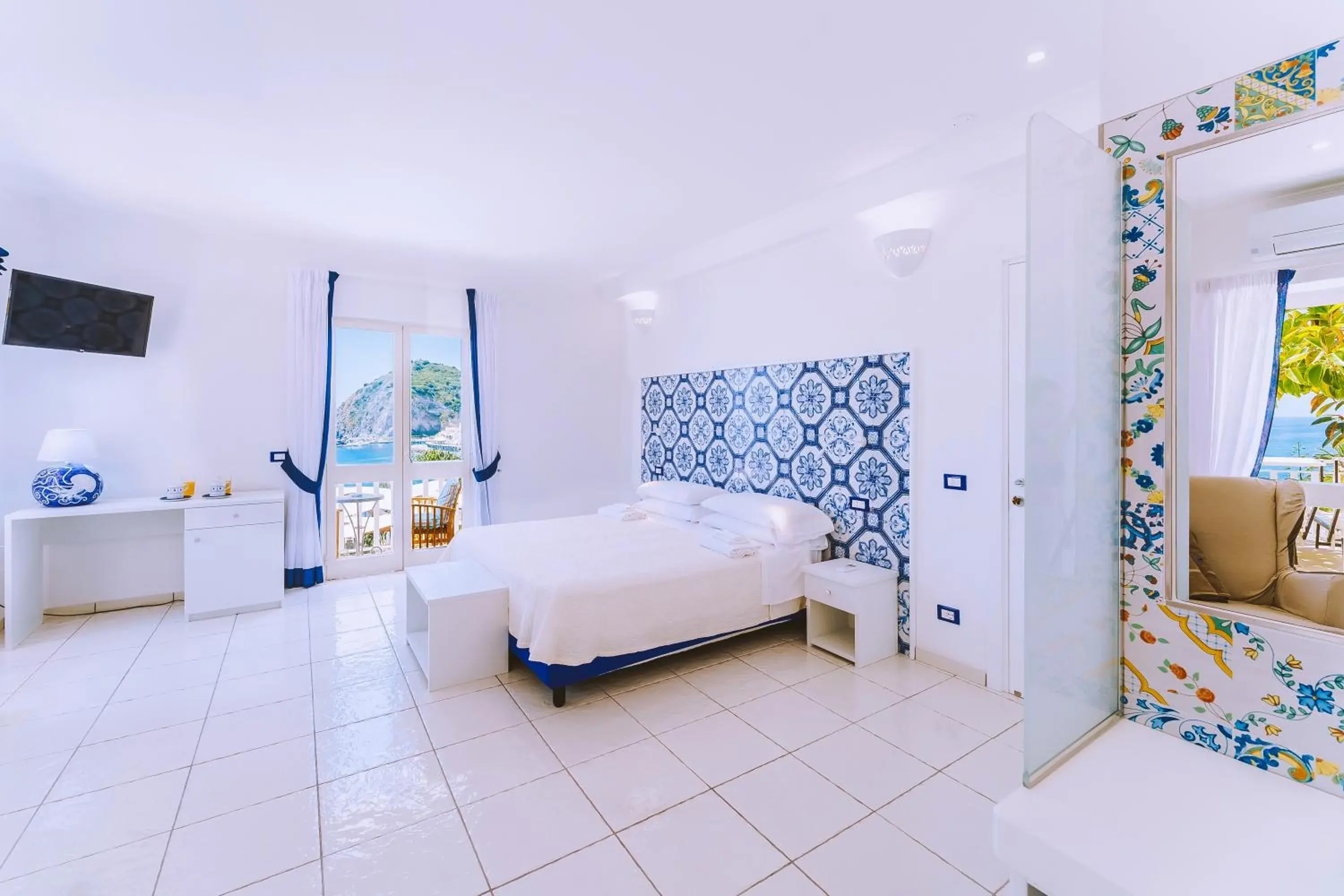 Bed in Hotel Ferdinando Beach & Thermal Spa Bed in Hotel Ferdinando Beach & Thermal Spa