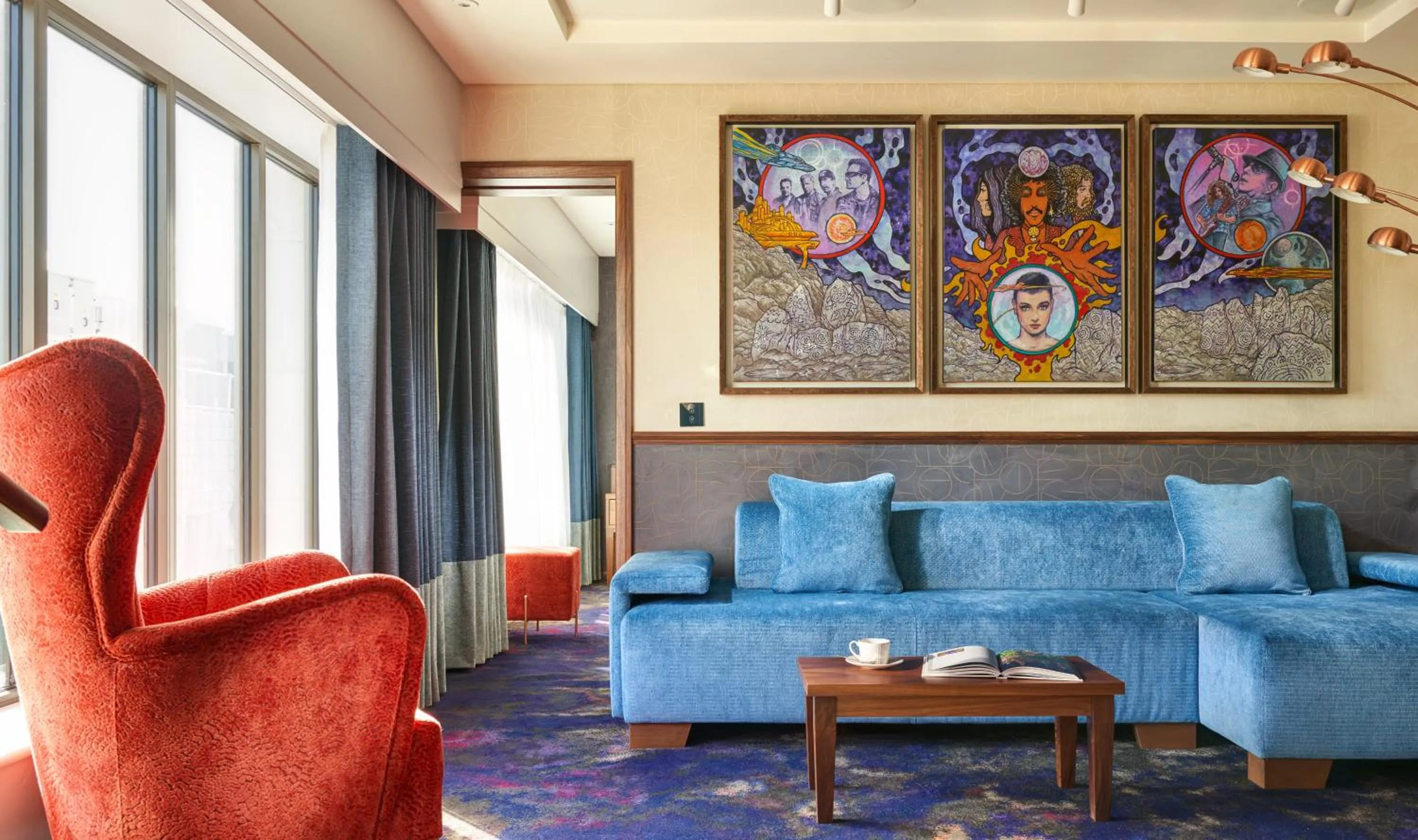 Seating area in NYX Hotel Dublin Christchurch