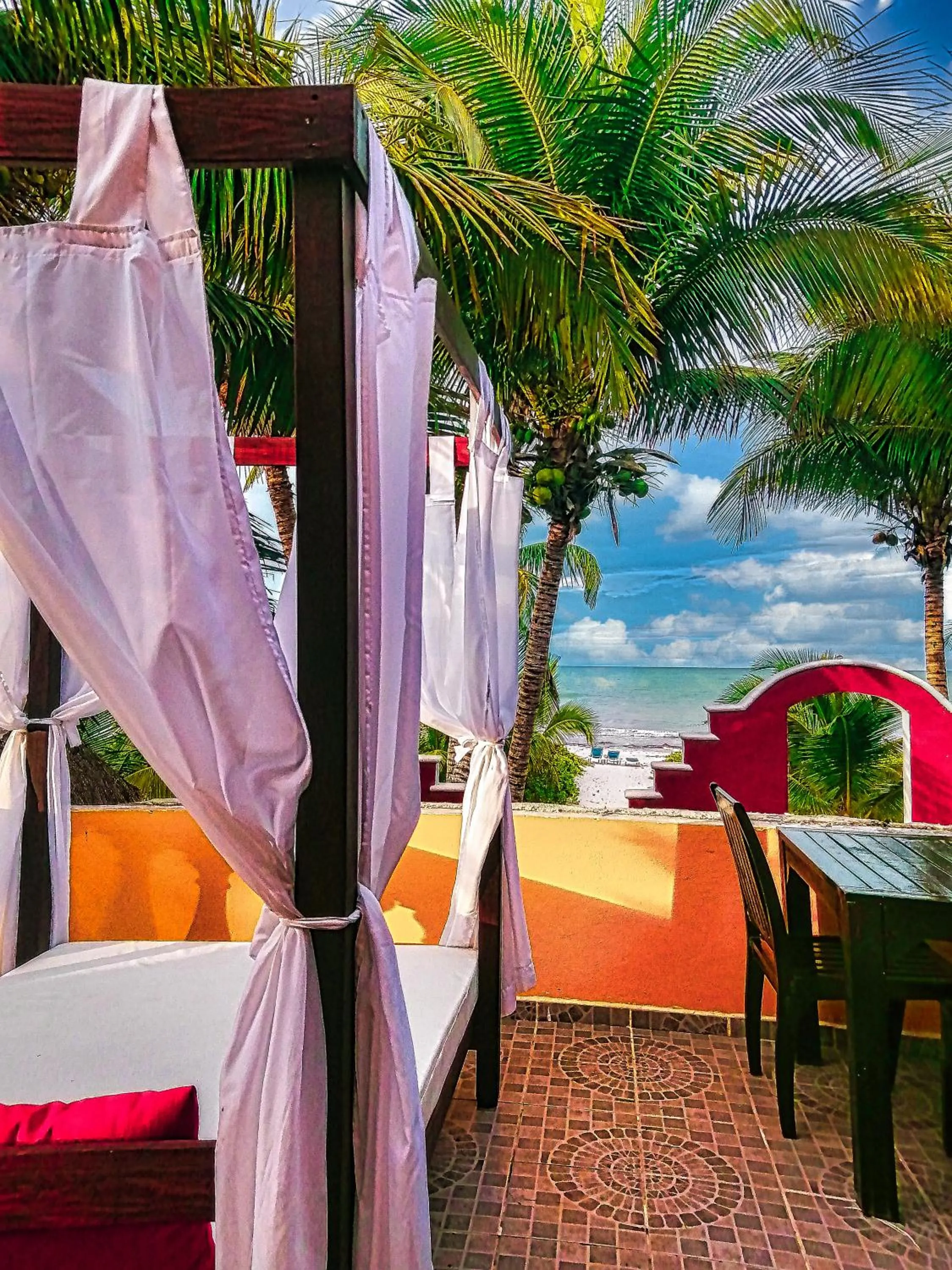 Property building, Bed in Beachfront Apartment Hacienda del Cuyo