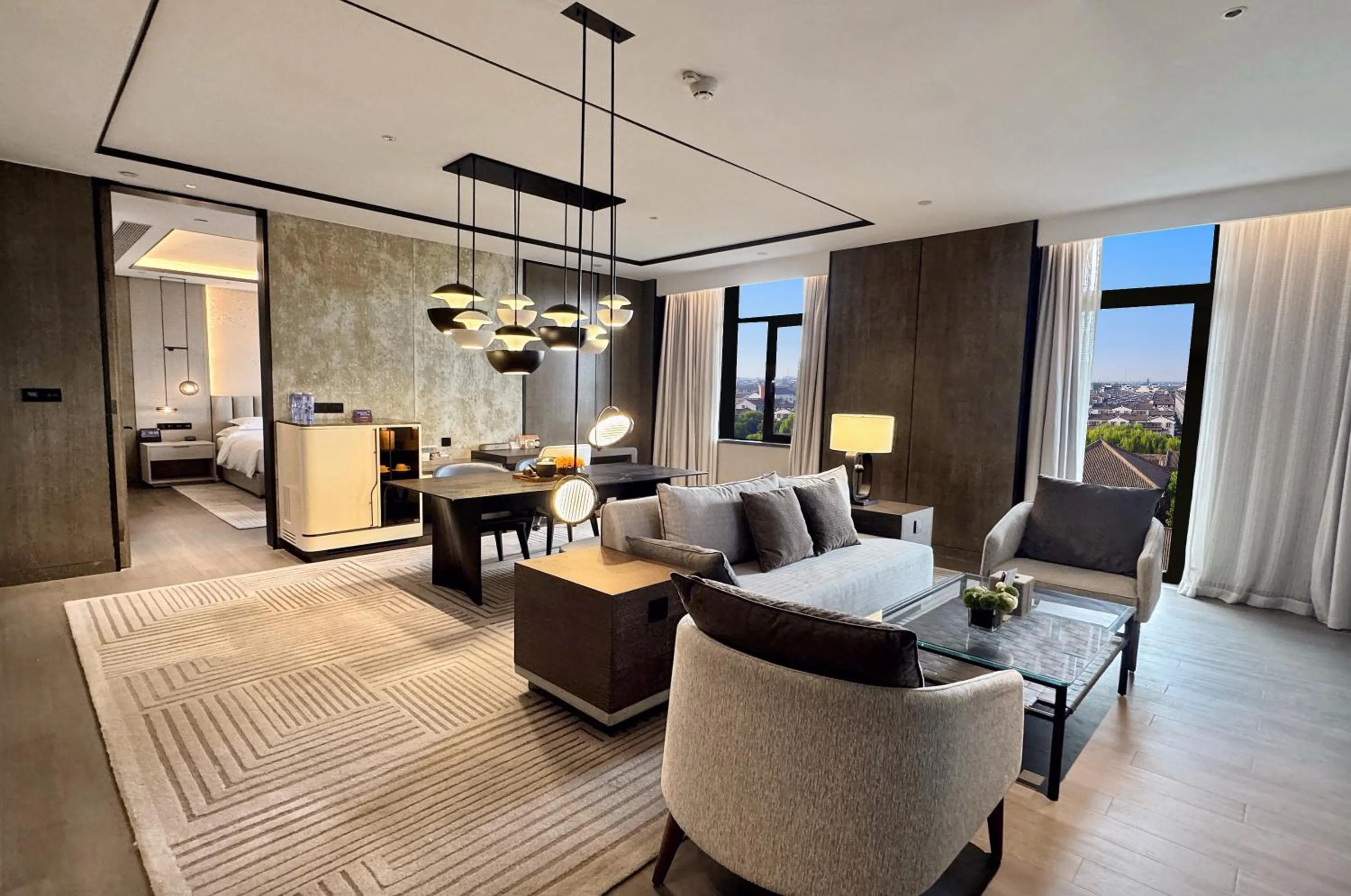 Living room in Crowne Plaza Wuzhen by IHG