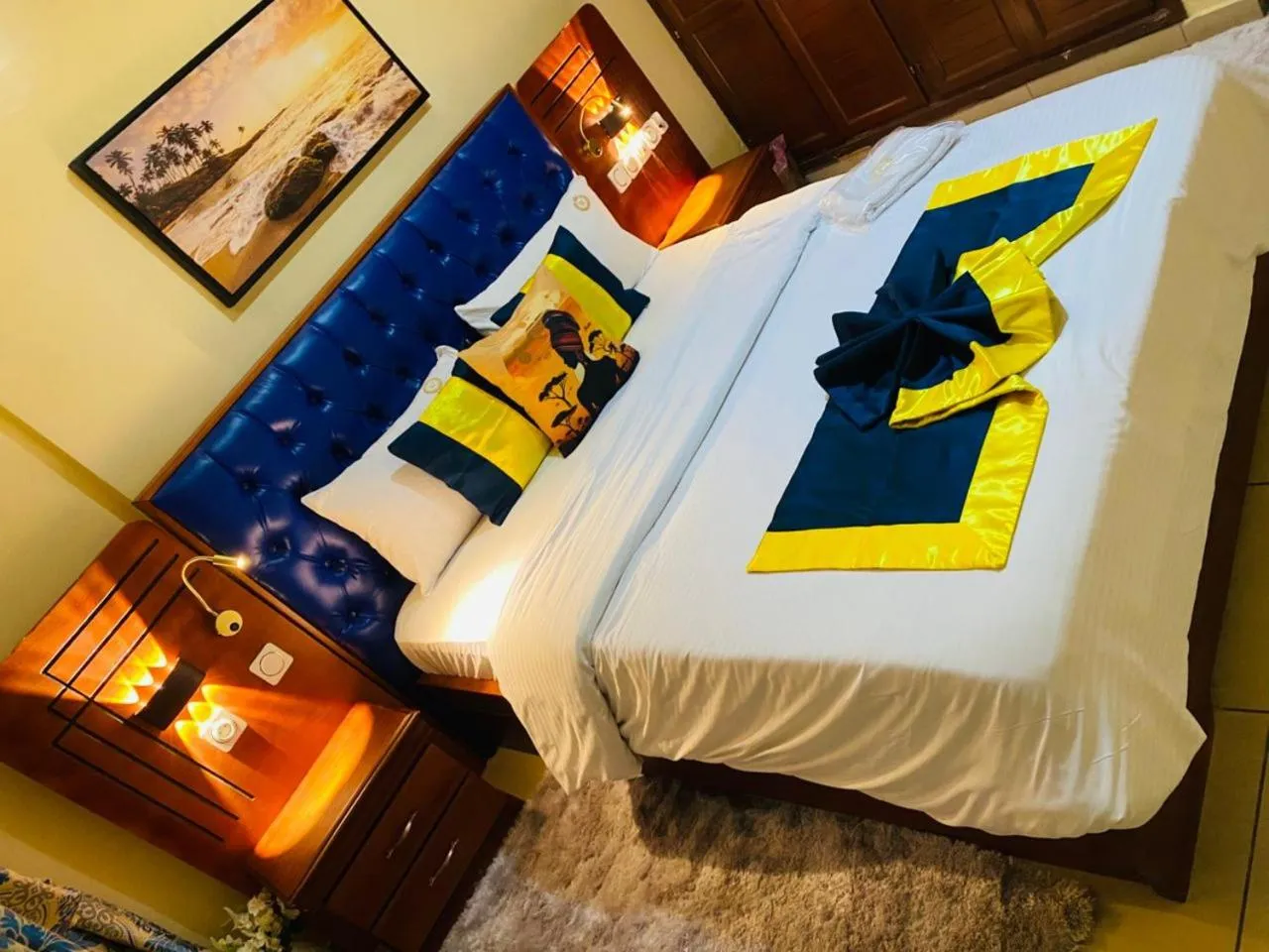 Bedroom, Bed in Résidences hôtelières Micheline et Emile BASTOS