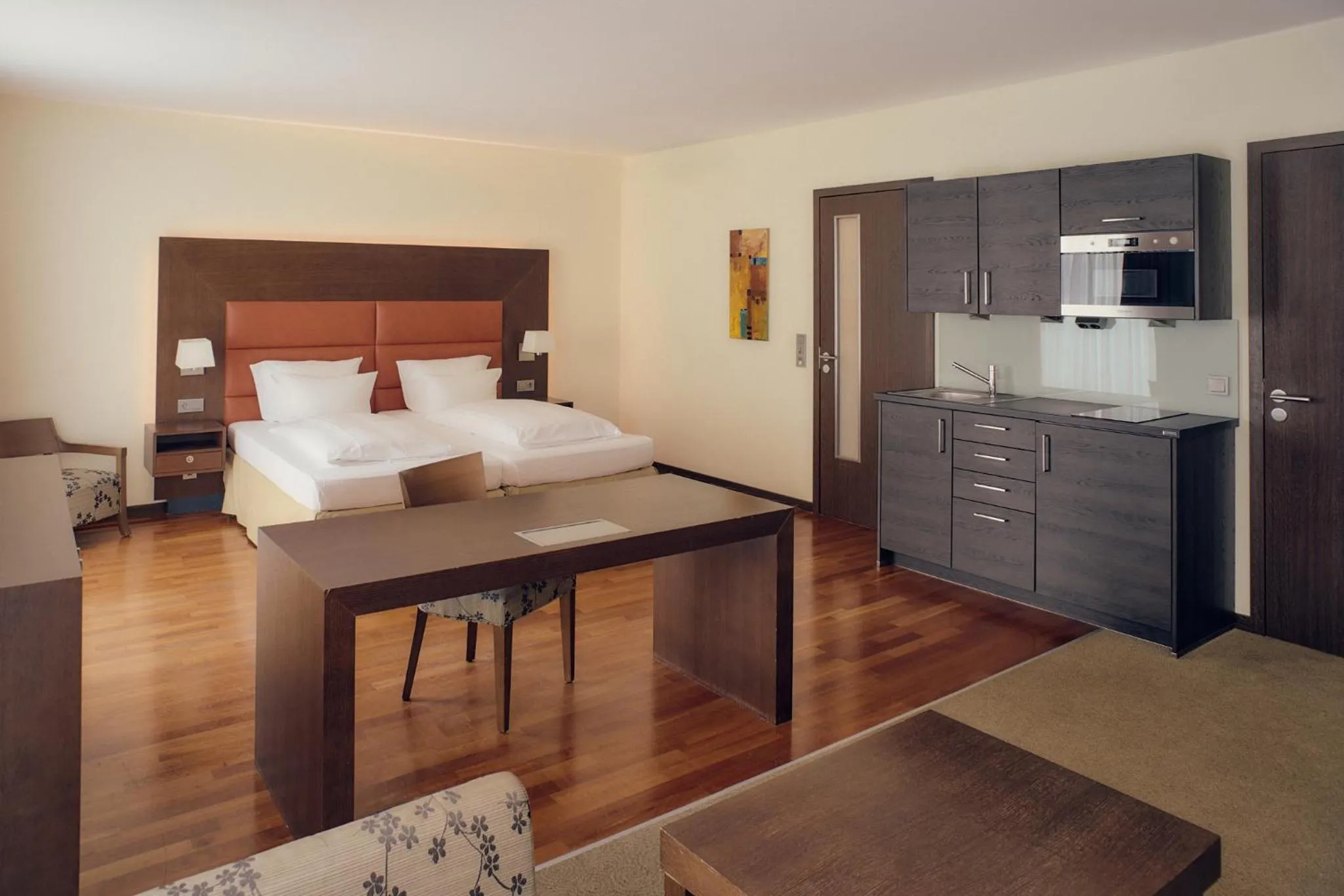 Bed in Aparthotel Treudelberg Hamburg