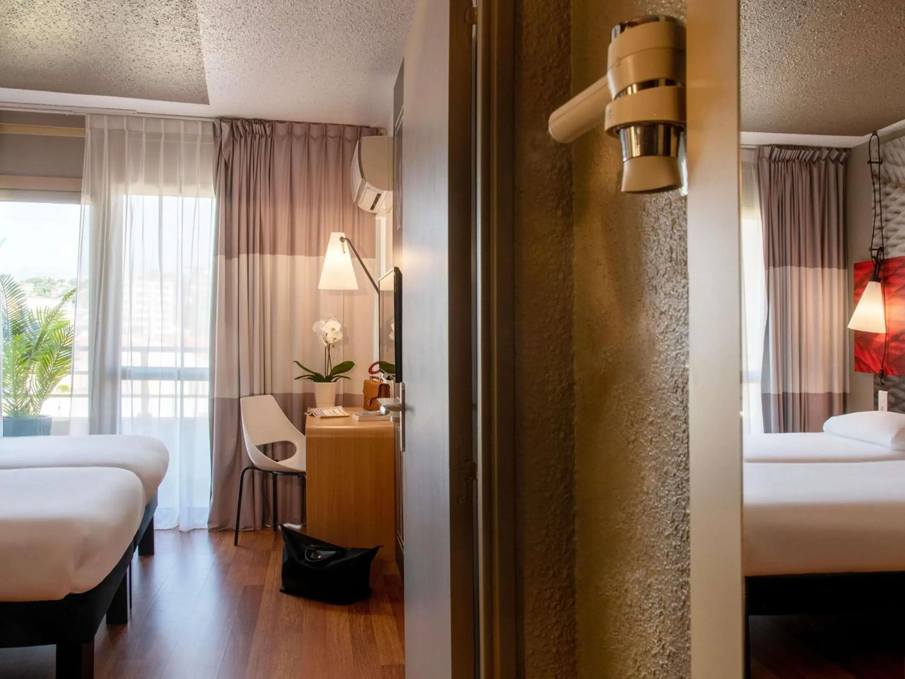 Bedroom, Bed in ibis Cannes Plage La Bocca Bedroom, Bed in ibis Cannes Plage La Bocca