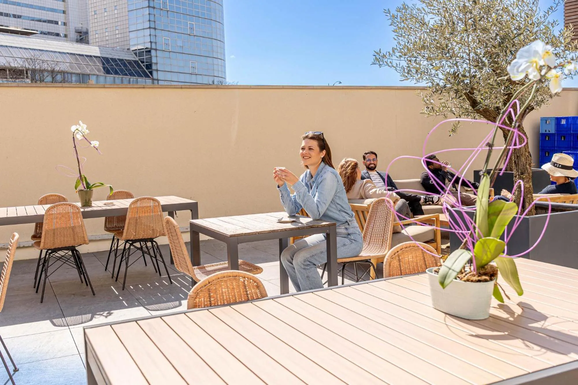 Patio in Novotel Suites Paris Montreuil Vincennes