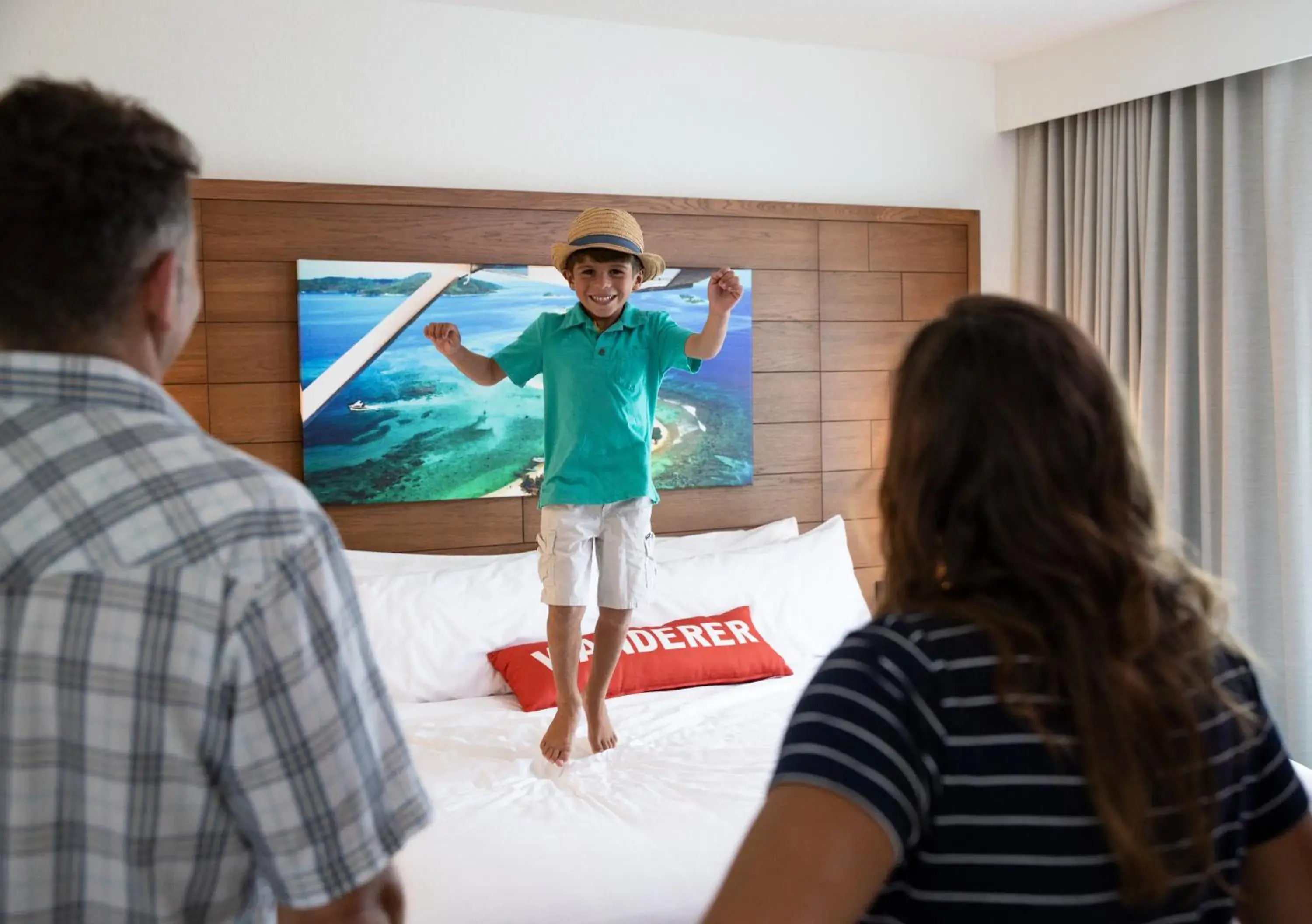 Bedroom, Bed in Compass Hotel by Margaritaville Anna Maria Sound Bedroom, Bed in Compass Hotel by Margaritaville Anna Maria Sound