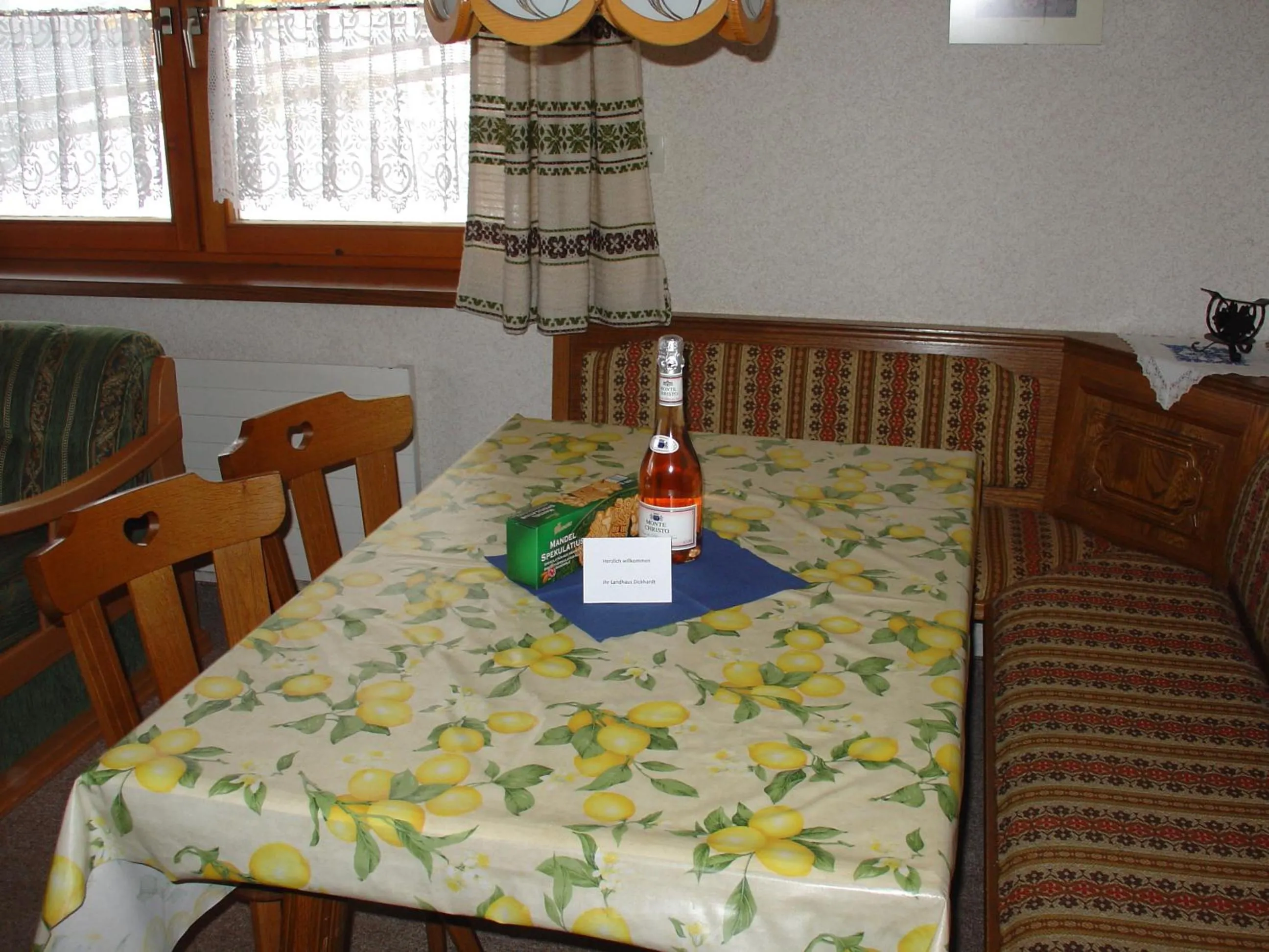 Dining area, Bed in Landhaus Dickhardt