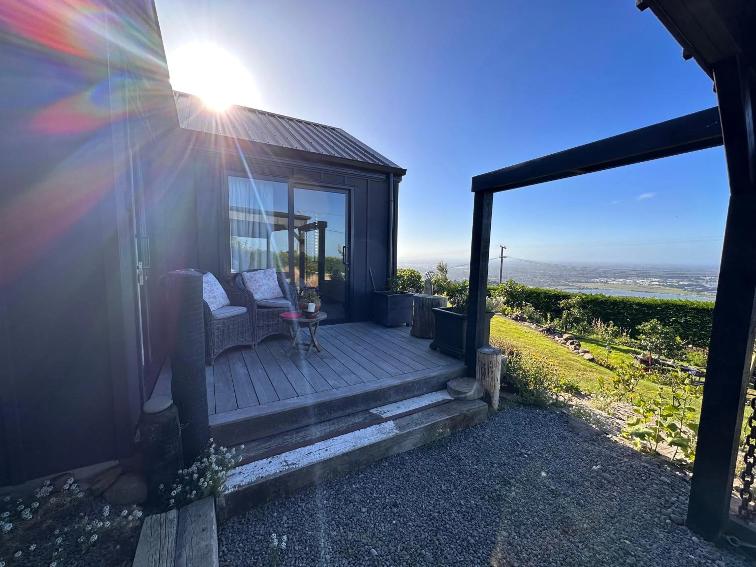 Patio in 340 Degrees Alps & Sea Eco Living