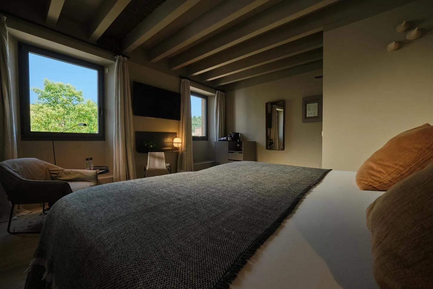 Bedroom, Bed in Can Aulí Luxury Retreat - Adults Only