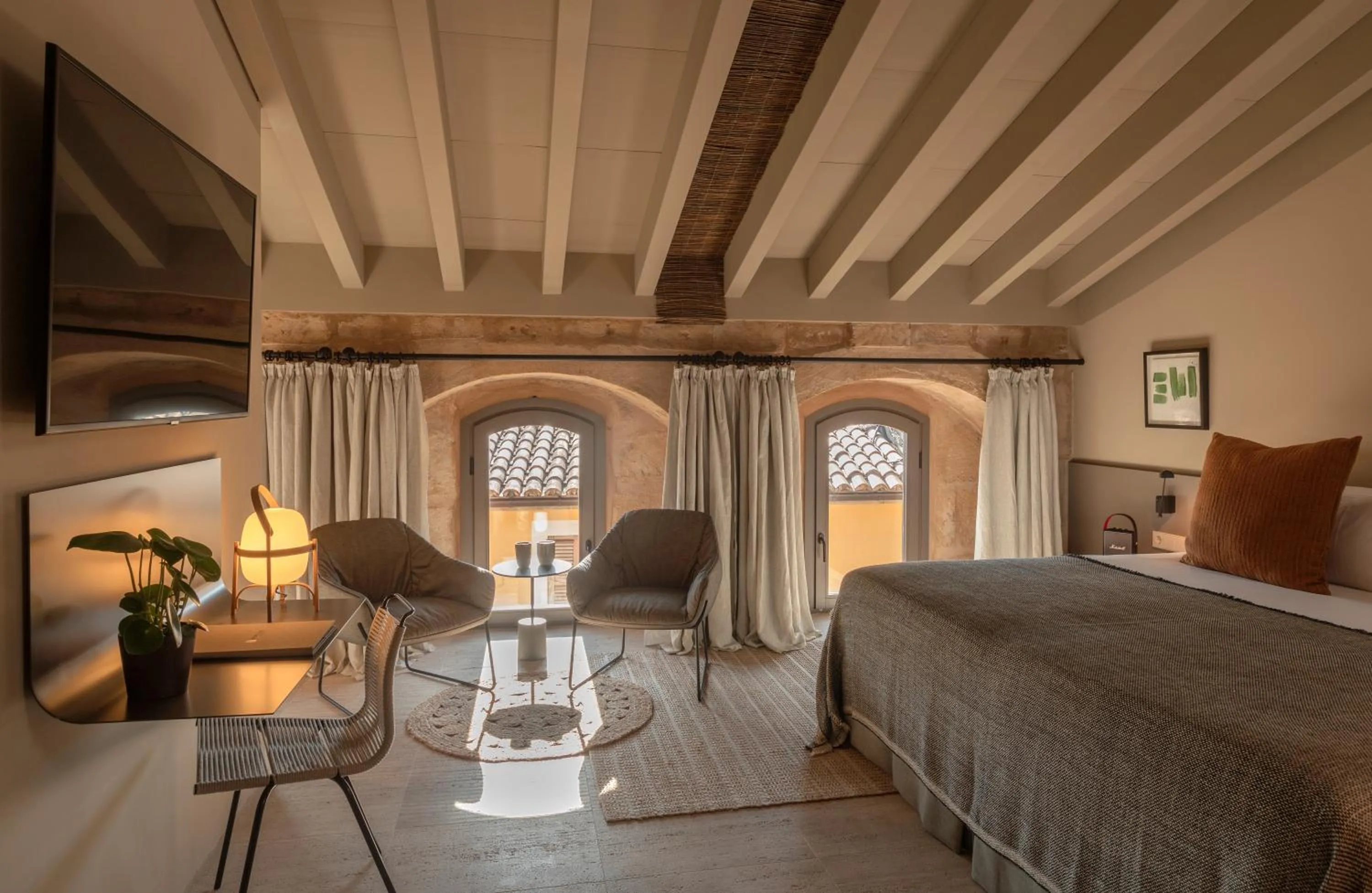 Bedroom, Bed in Can Aulí Luxury Retreat - Adults Only