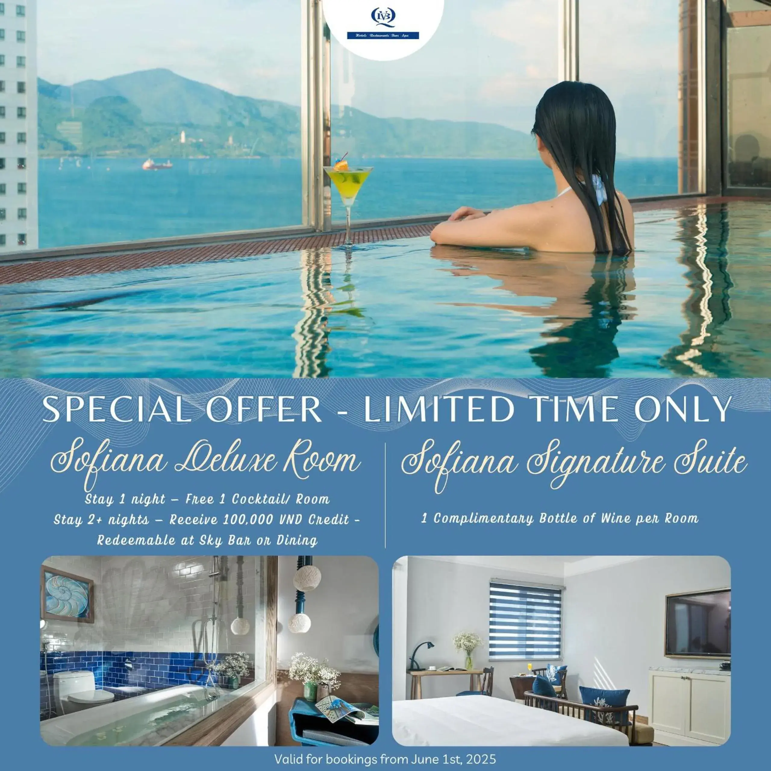 Sofiana My Khe Hotel & Spa - Rooftop Pool Bar - Free Craft Beer and 20 minute Spa per Room Sofiana My Khe Hotel & Spa - Rooftop Pool Bar - Free Craft Beer and 20 minute Spa per Room