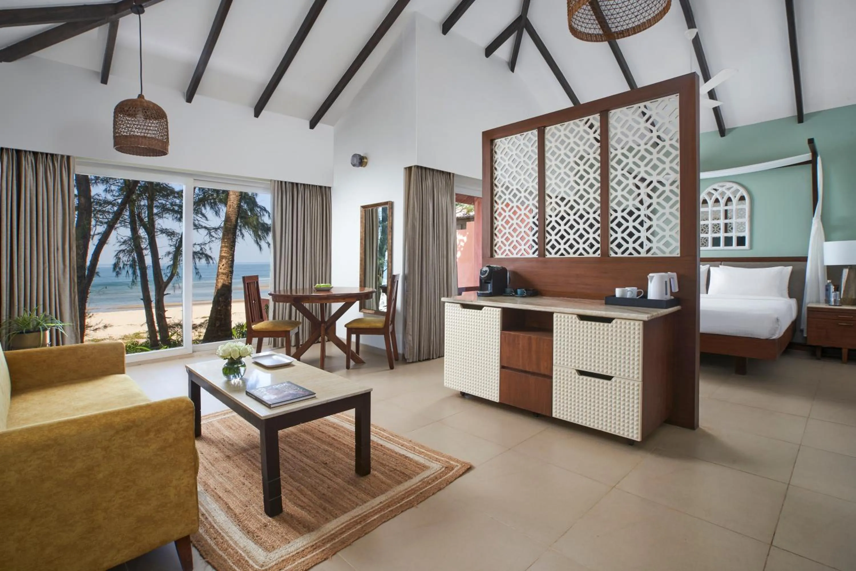 Living room in Mandrem Beach Resort, a member of Radisson Individuals Retreat