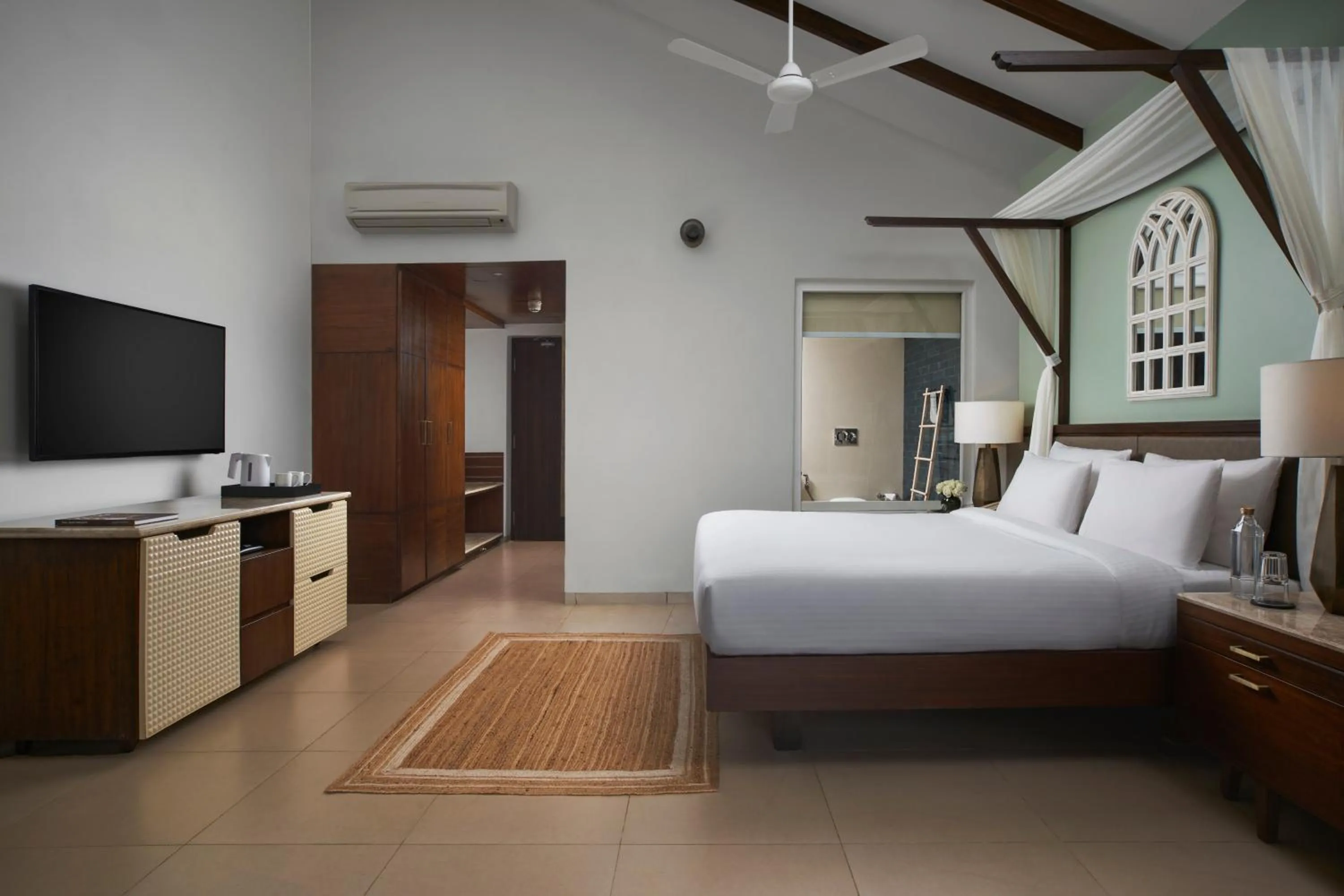 Bedroom, Bed in Mandrem Beach Resort, a member of Radisson Individuals Retreat