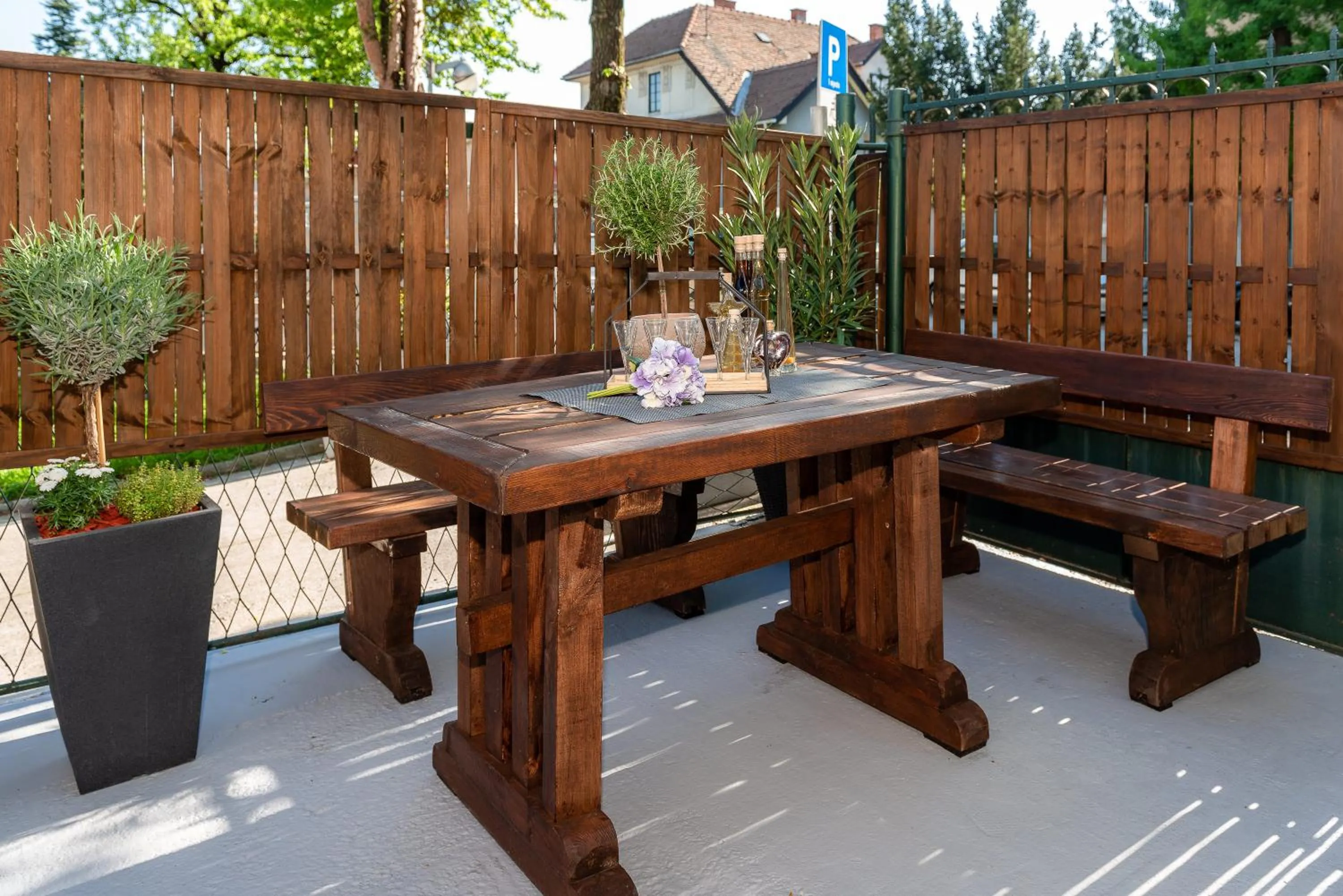 Patio in Anastasia Suites Zagreb