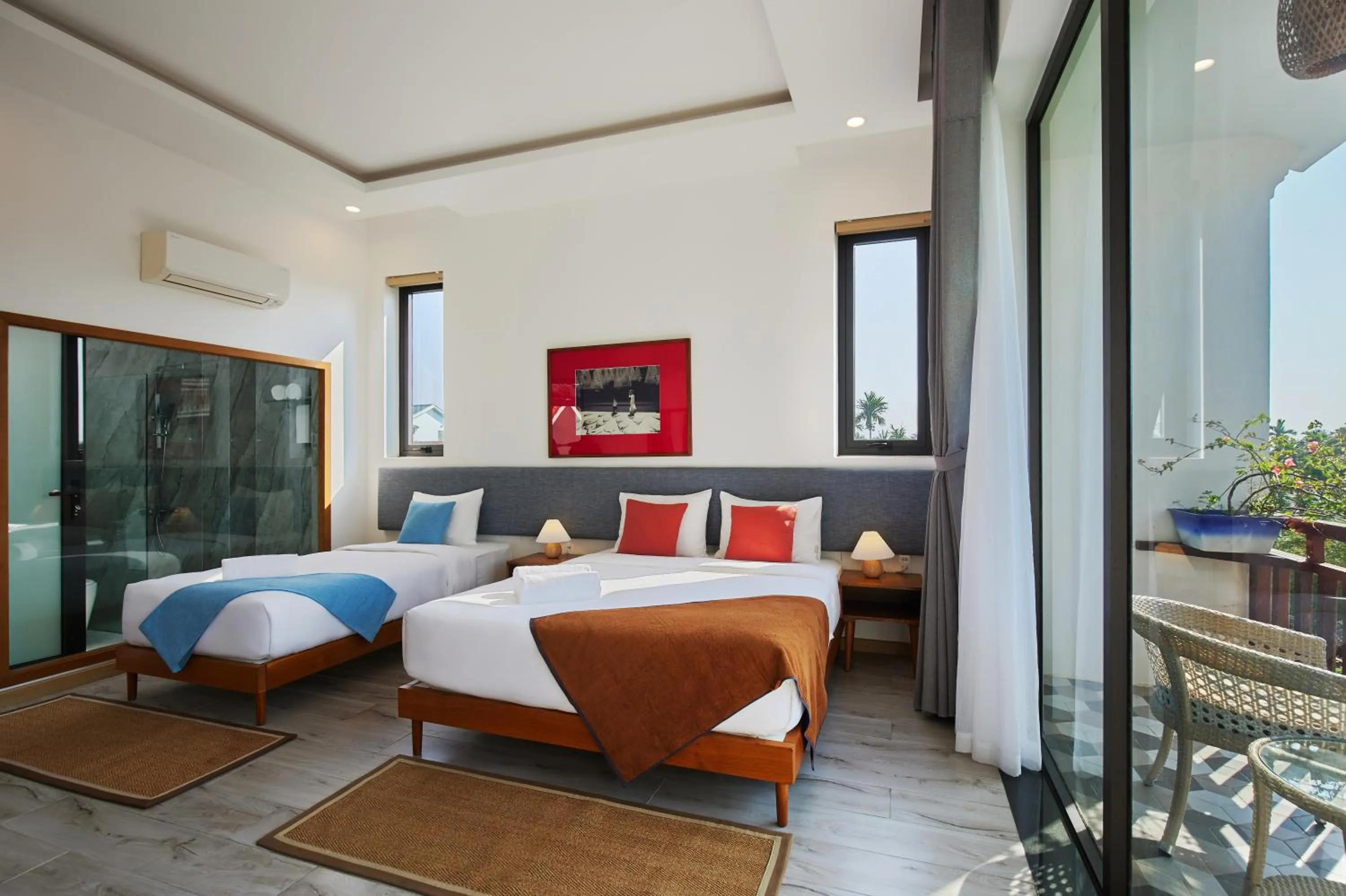 Shower, Bed in Chieu Ha Village Riverside - Hoi An