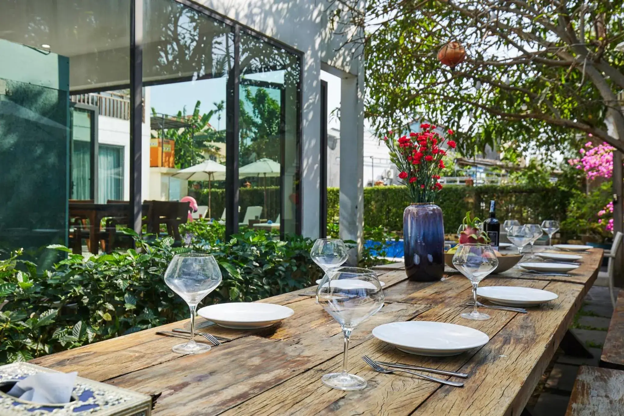Dining area in Chieu Ha Village Riverside - Hoi An Dining area in Chieu Ha Village Riverside - Hoi An
