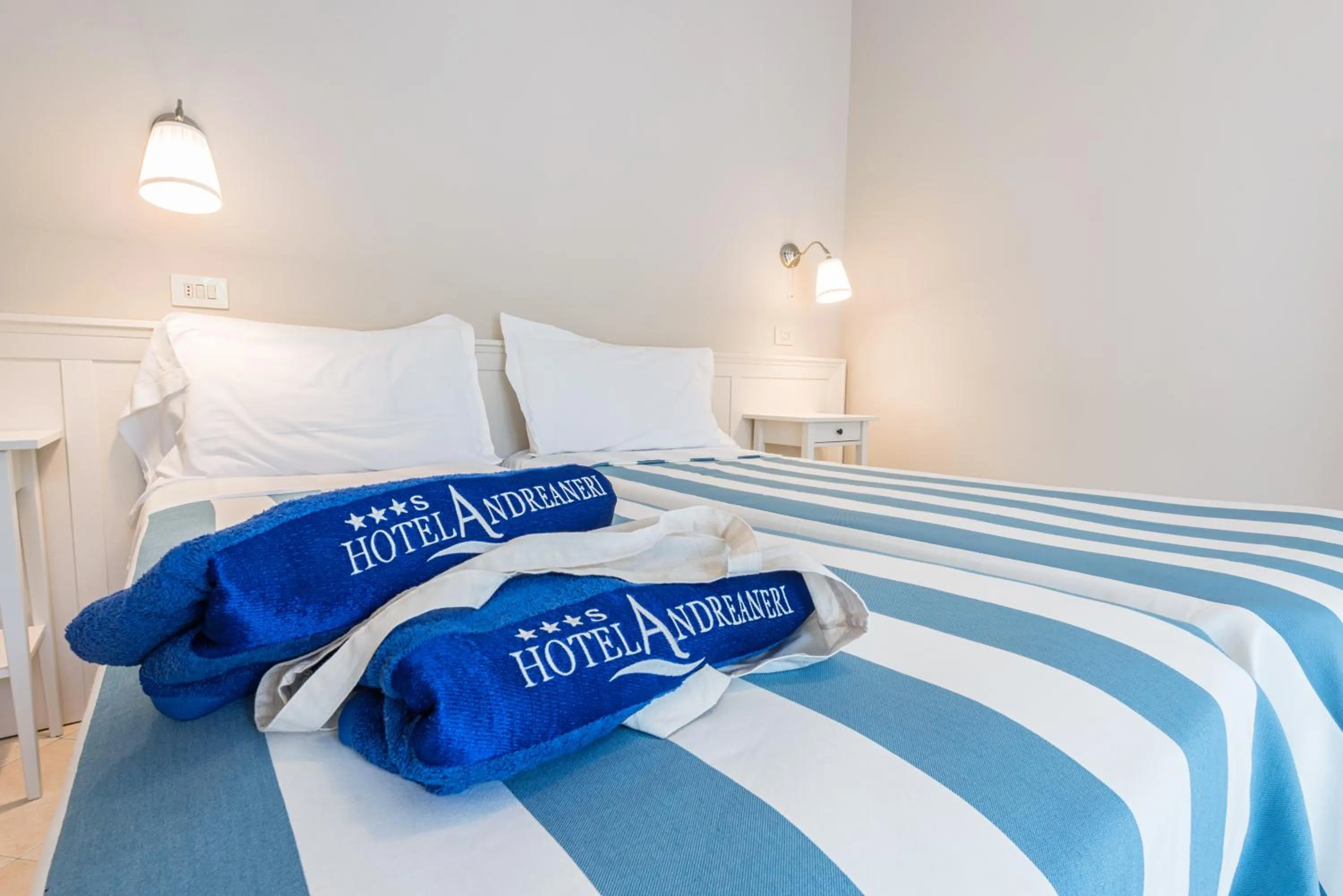 Decorative detail, Bed in Hotel Andreaneri