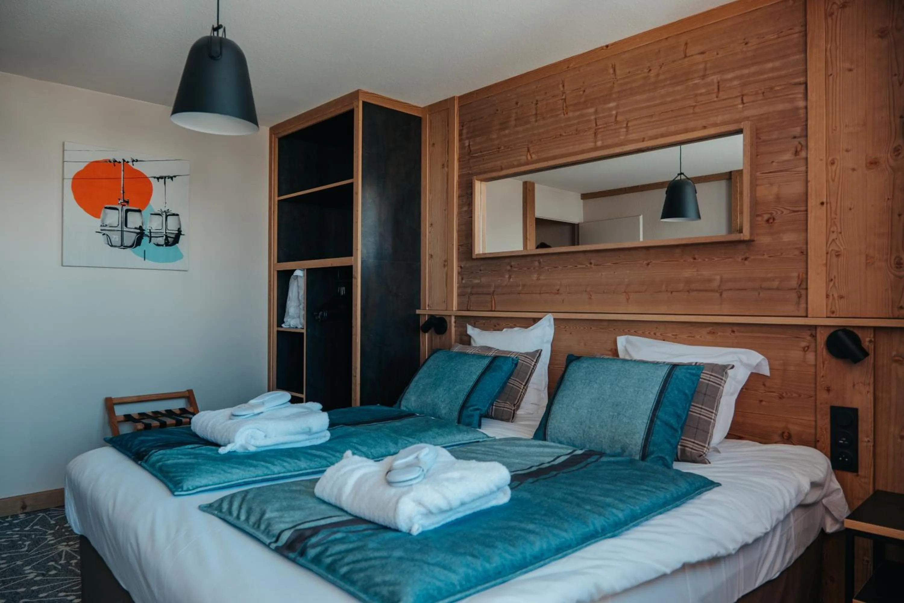 Bed in Hôtel L'Eden des Cimes - Vacances Bleues - Belle Plagne 2100