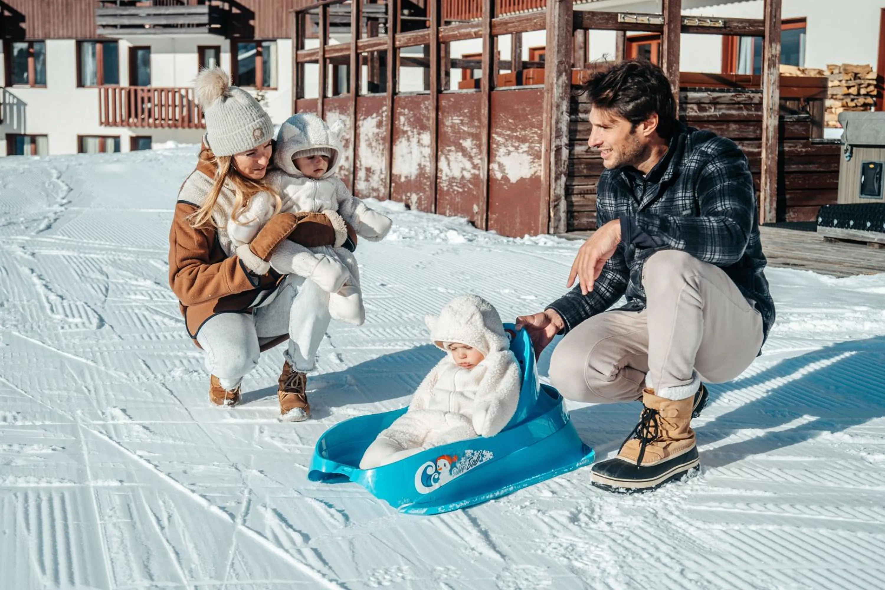 Family in Hôtel L'Eden des Cimes - Vacances Bleues - Belle Plagne 2100