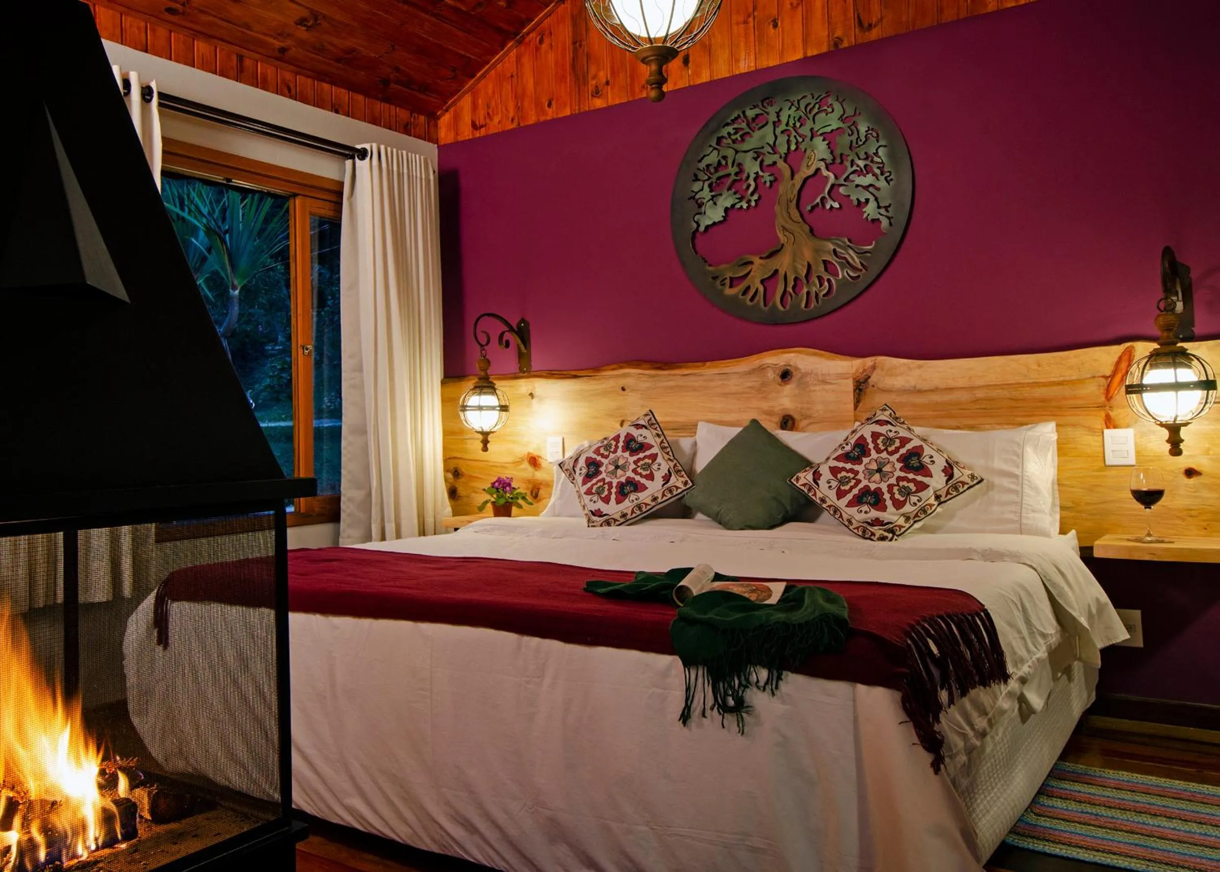 Bed in Pousada da Gruta