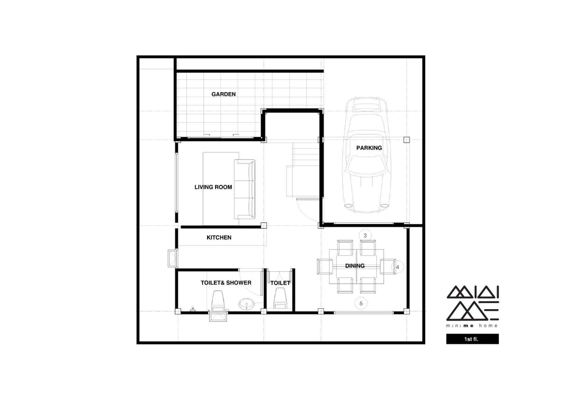 Floor plan in Mini-ME Home, A Cozy Entire House in Old City