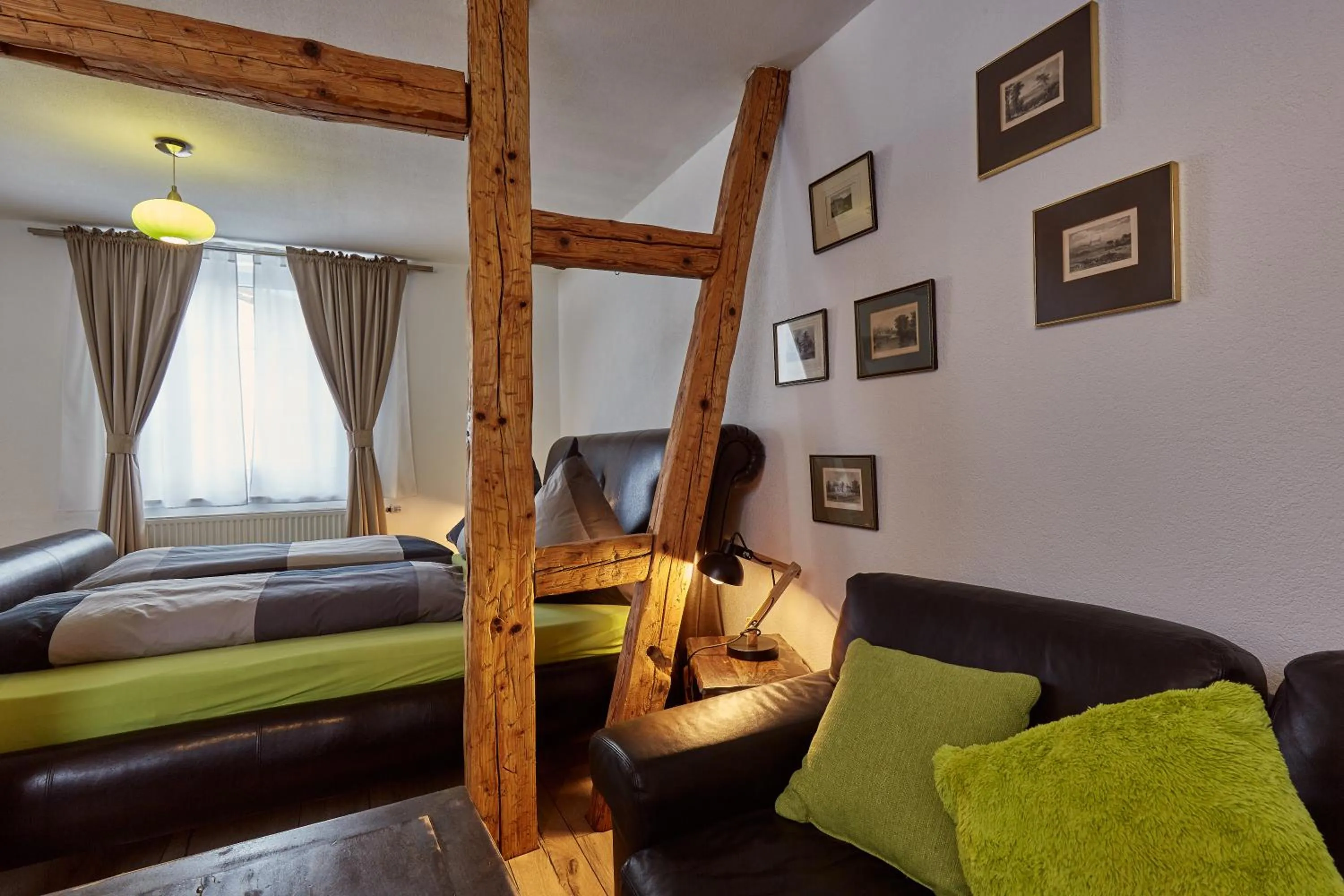 Photo of the whole room, Bed in Hotel-Krone-Lounge