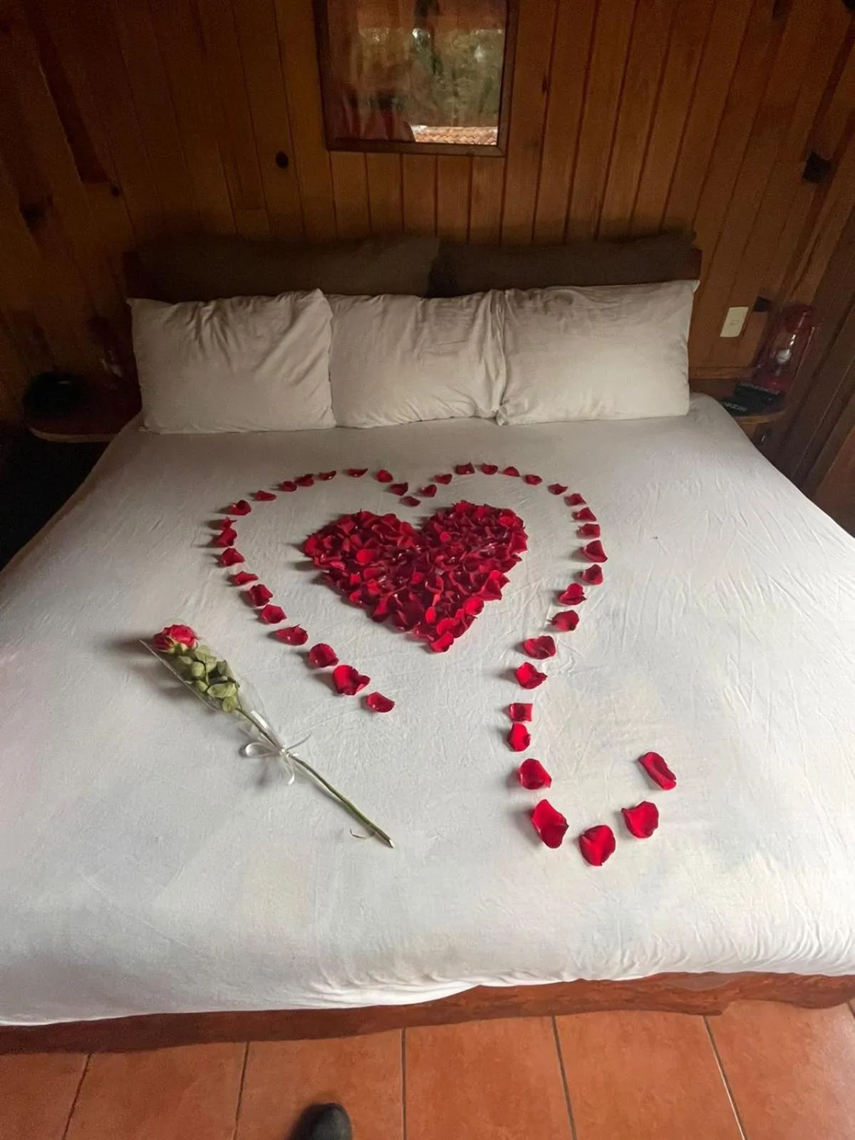 Bed in Cabañas El Estribo Hotel