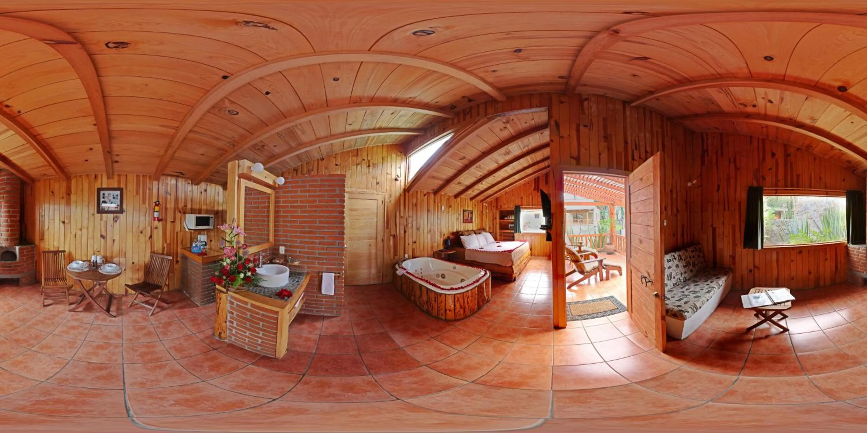 Bed in Cabañas El Estribo Hotel