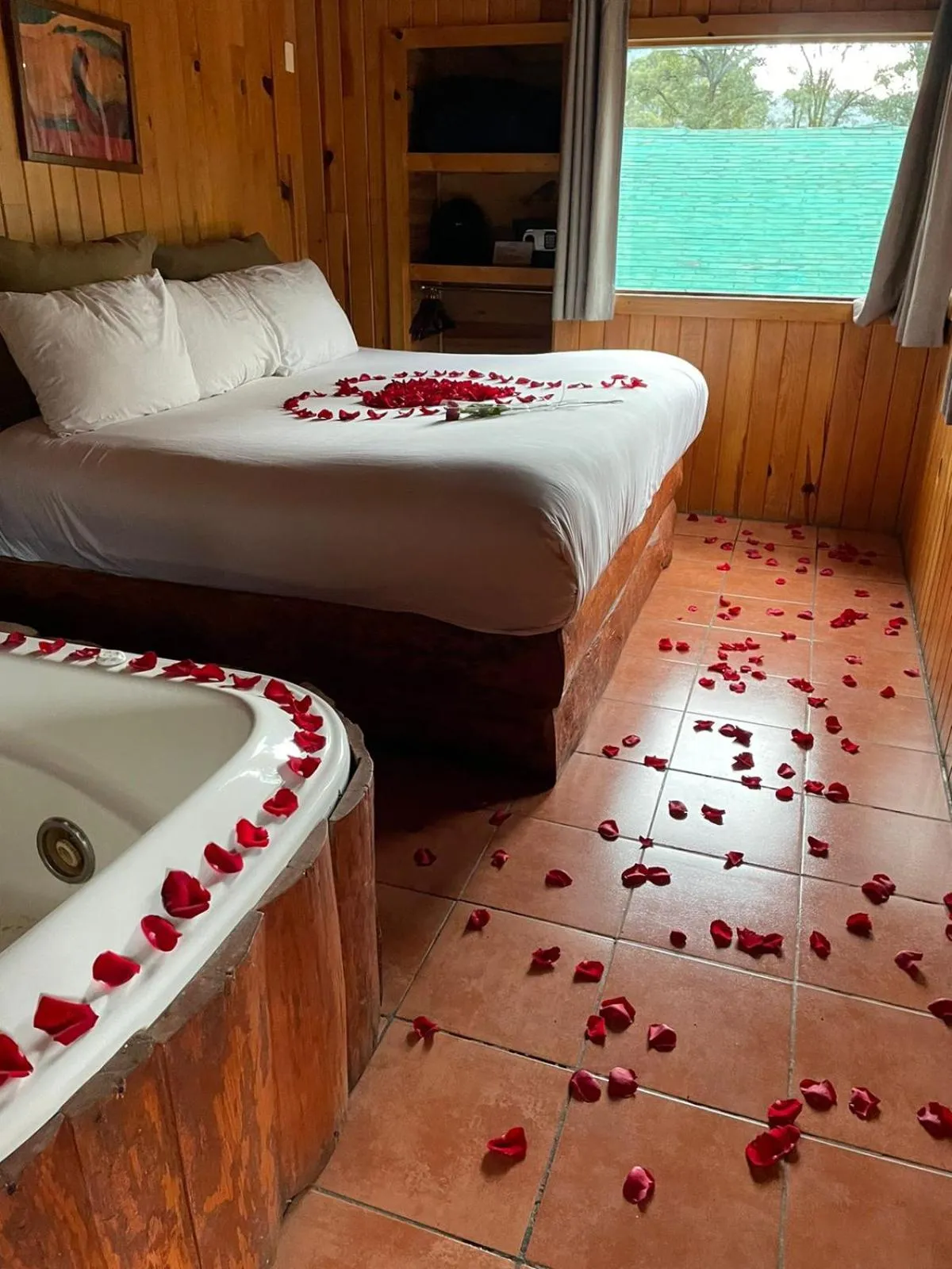 Bed in Cabañas El Estribo Hotel