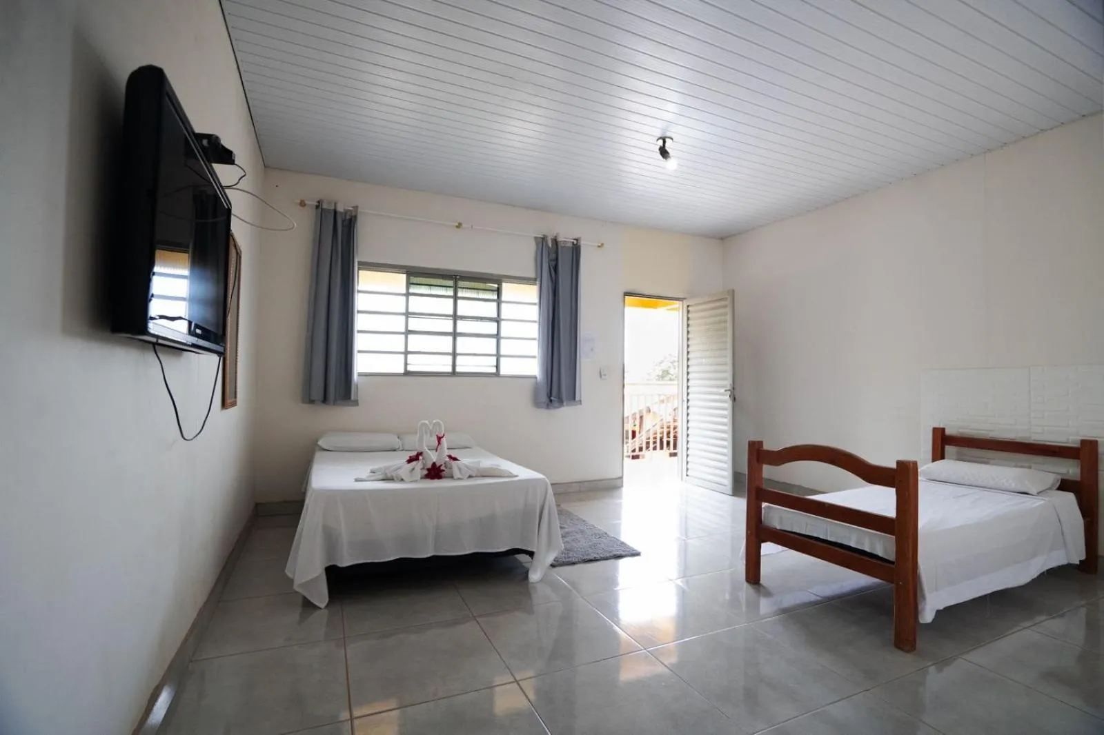Bed in Pousada Mota