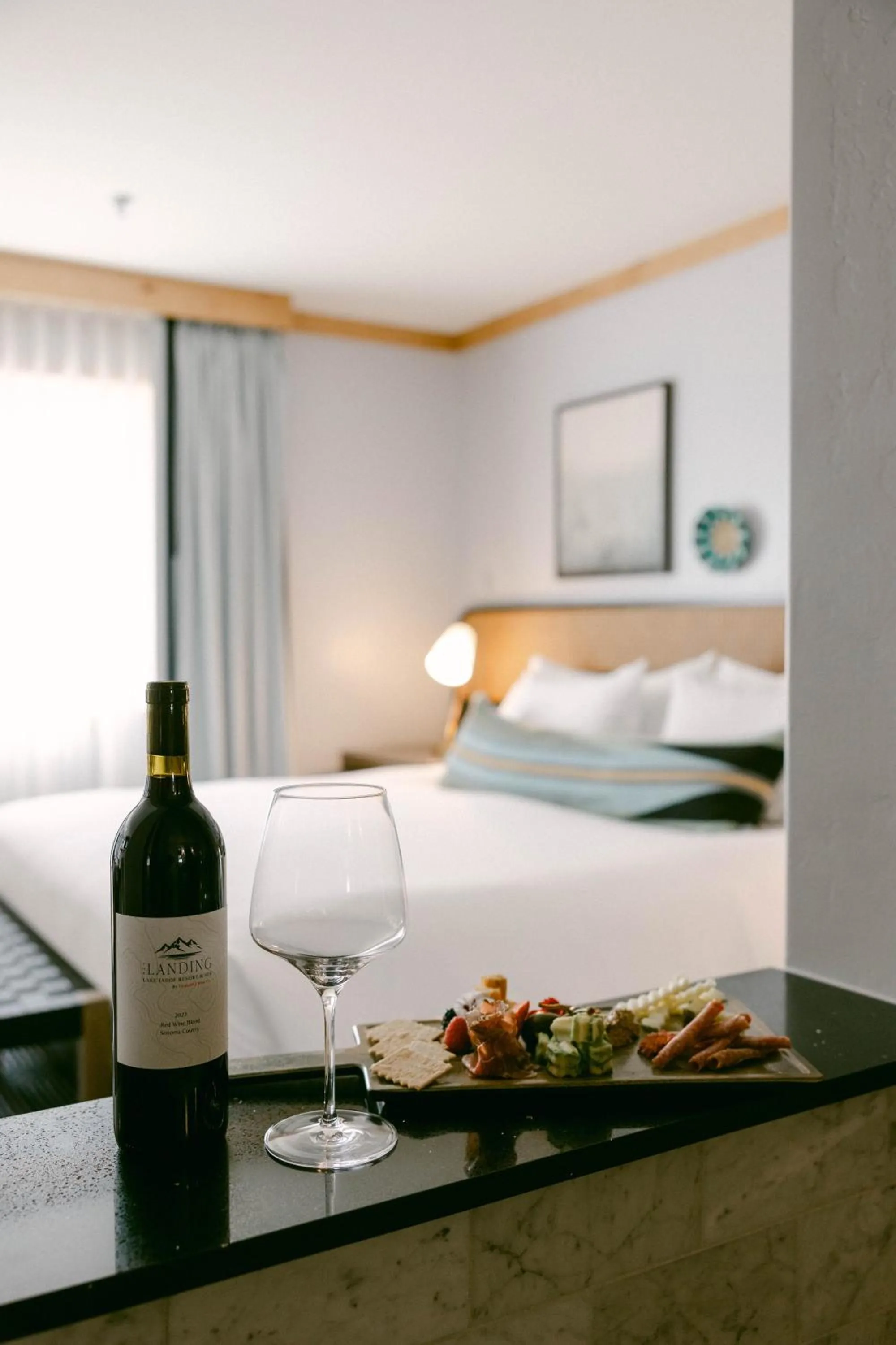 Bed in The Landing Resort and Spa