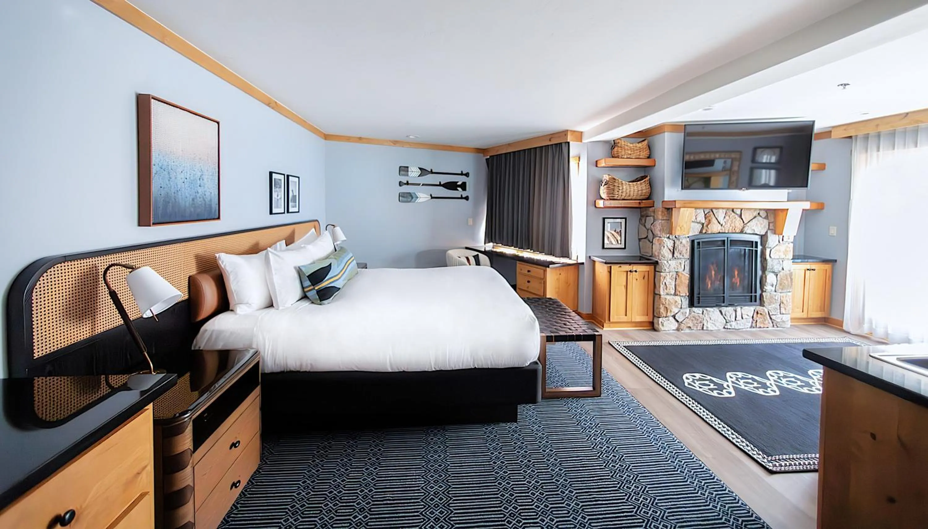 Bed in The Landing Resort and Spa