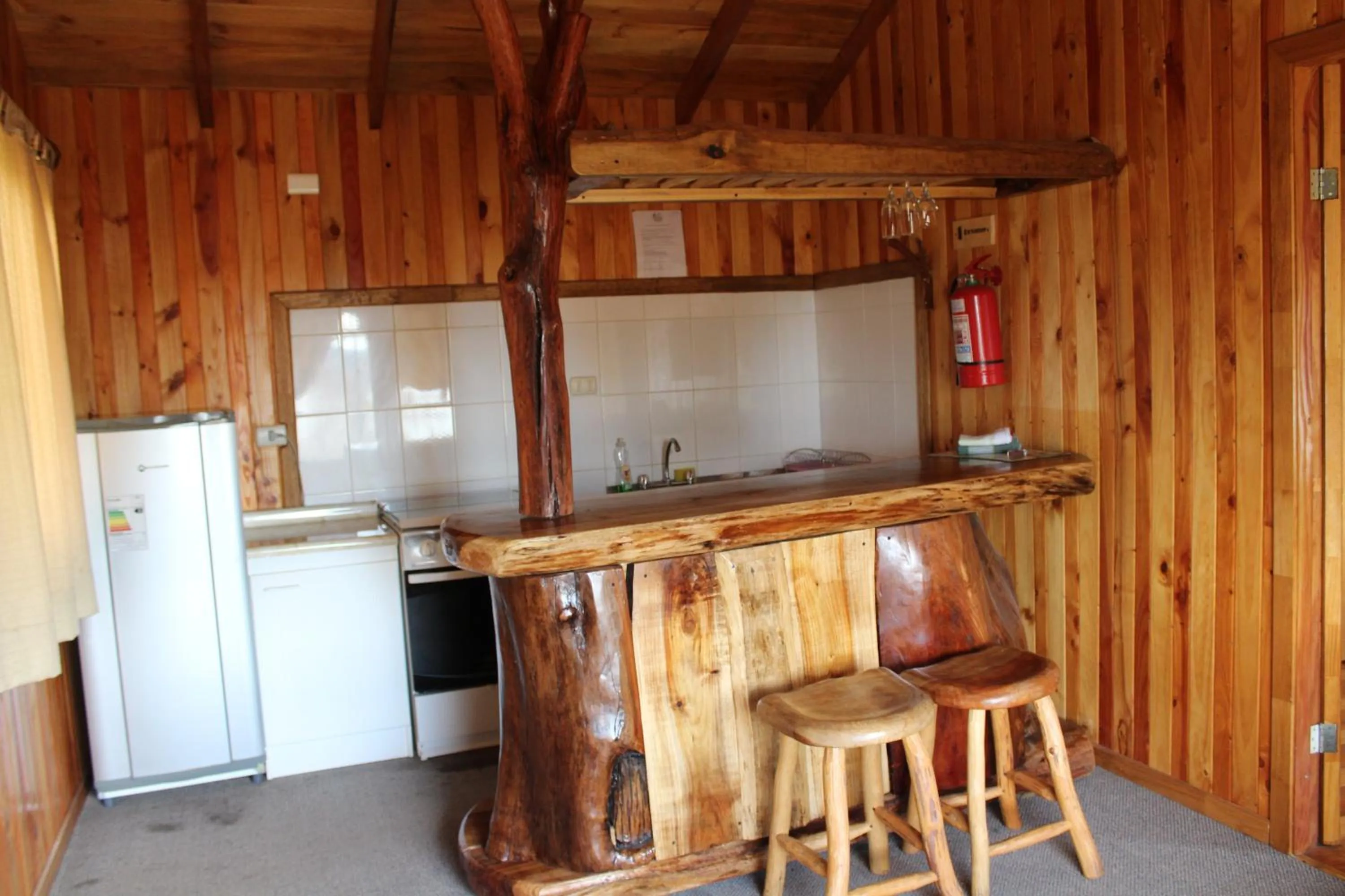 Kitchen or kitchenette in Apart hotel Puchaley Lafquen