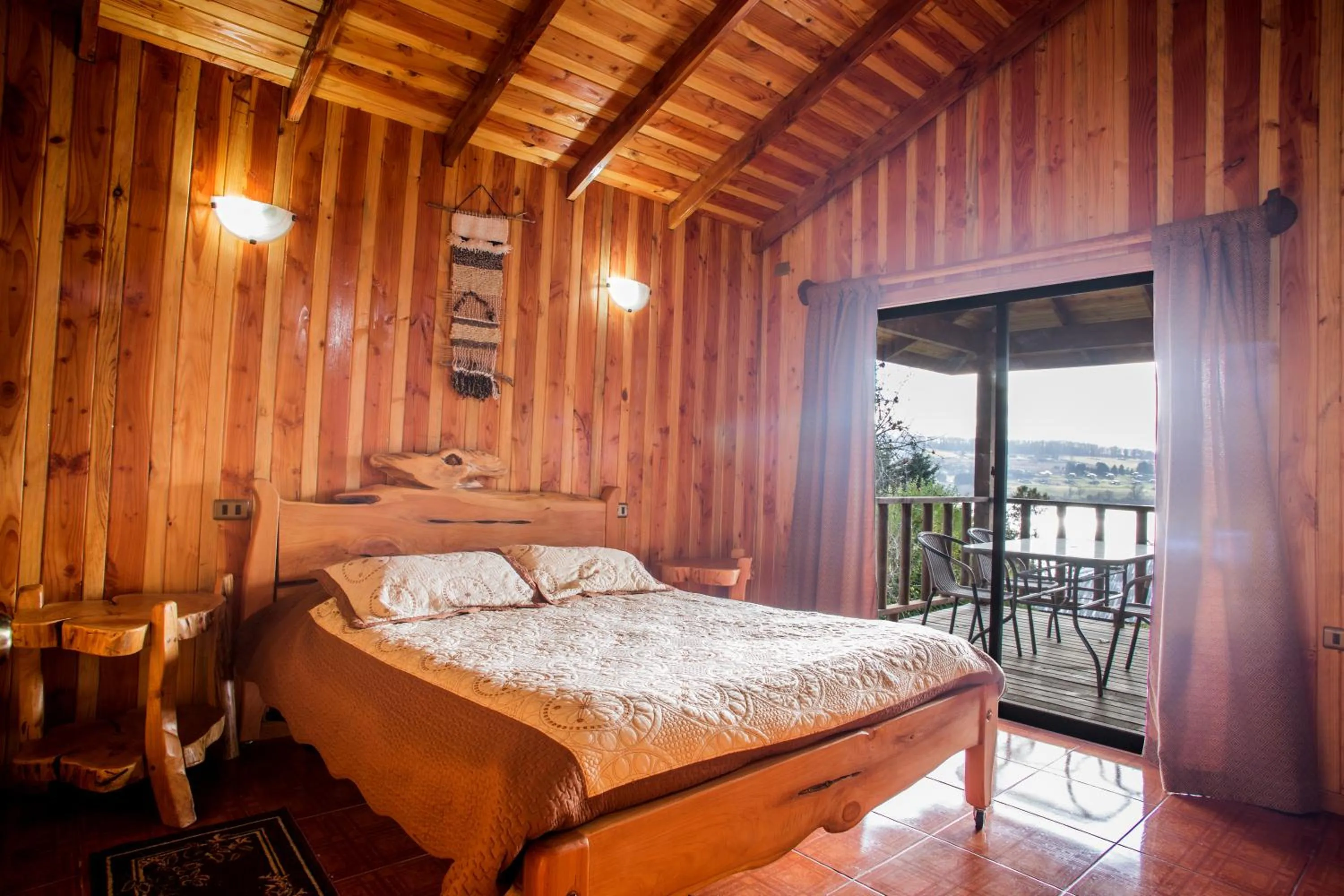 Bedroom, Bed in Apart hotel Puchaley Lafquen