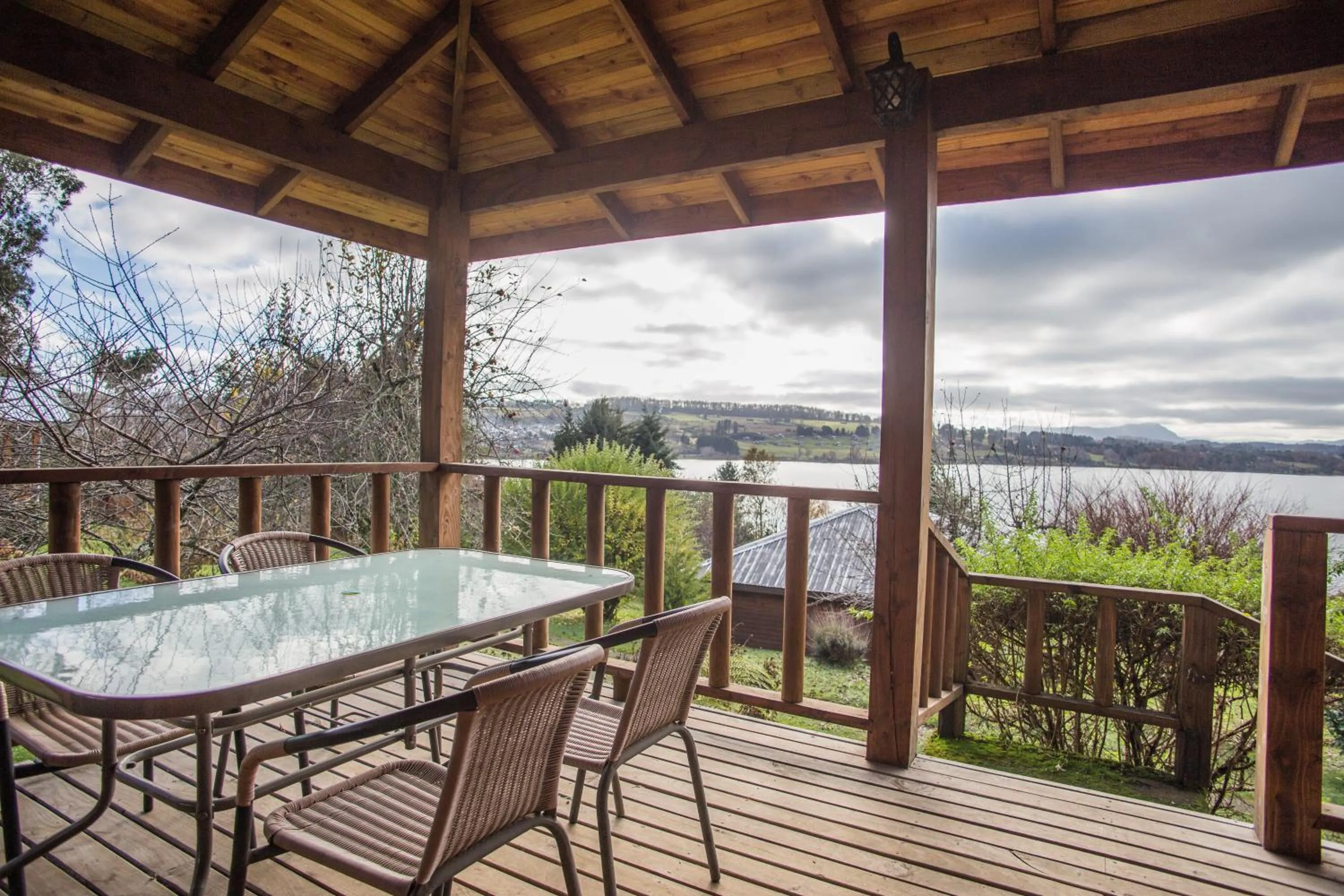 Balcony/Terrace in Apart hotel Puchaley Lafquen