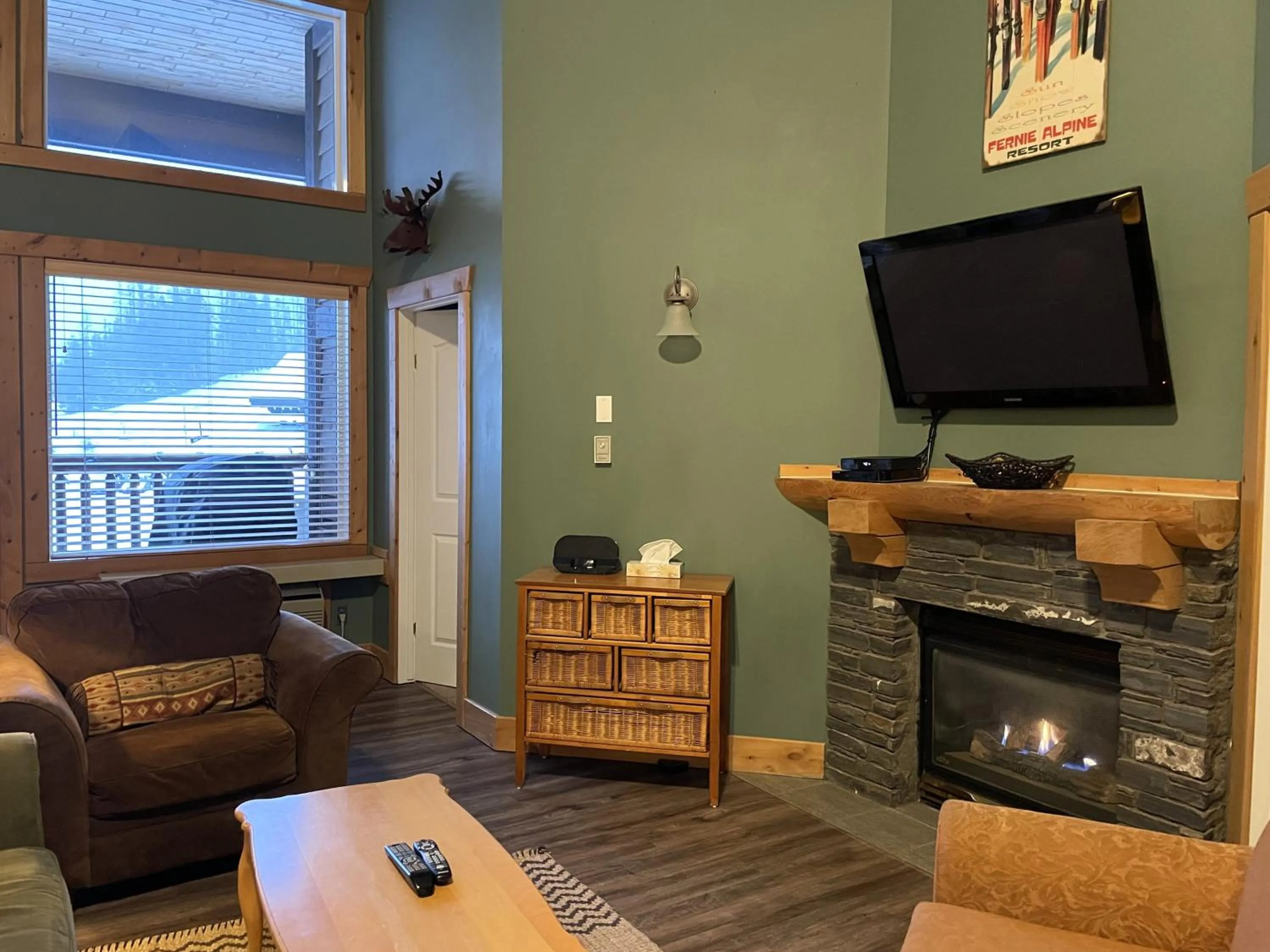 Seating area in Cornerstone Lodge by Park Vacation Management