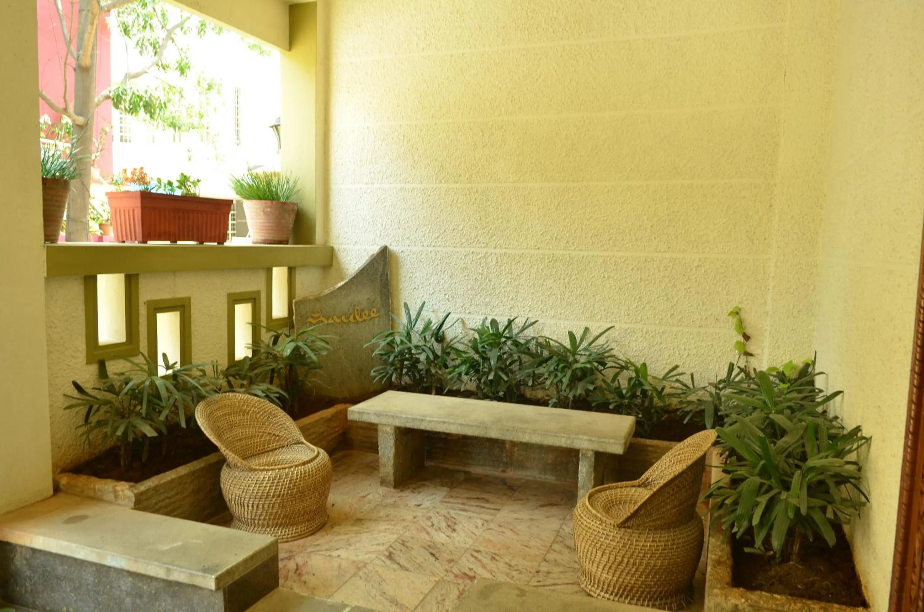 Seating area in Cubbon Suites
