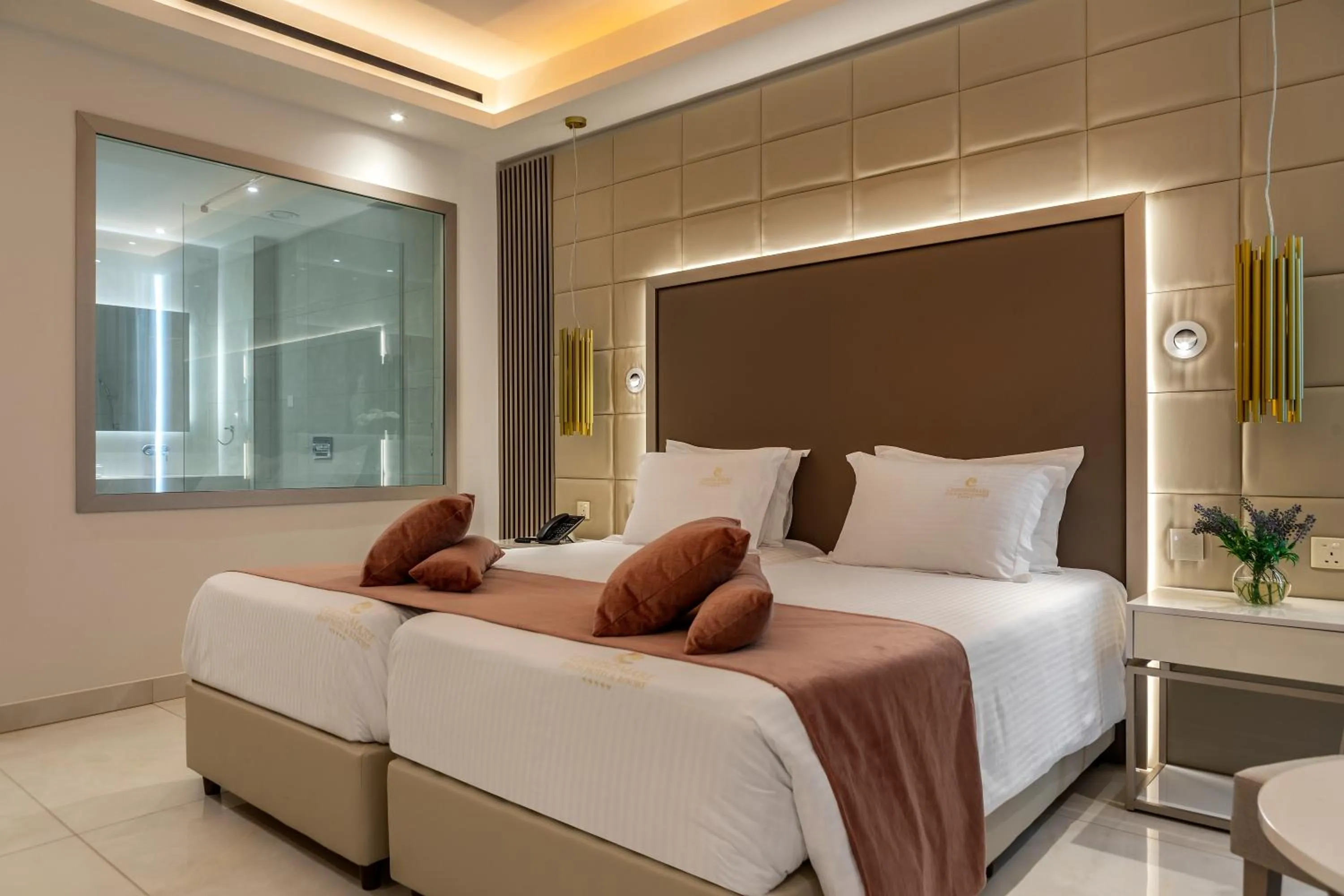 Bed in Chrysomare Beach Hotel & Resort