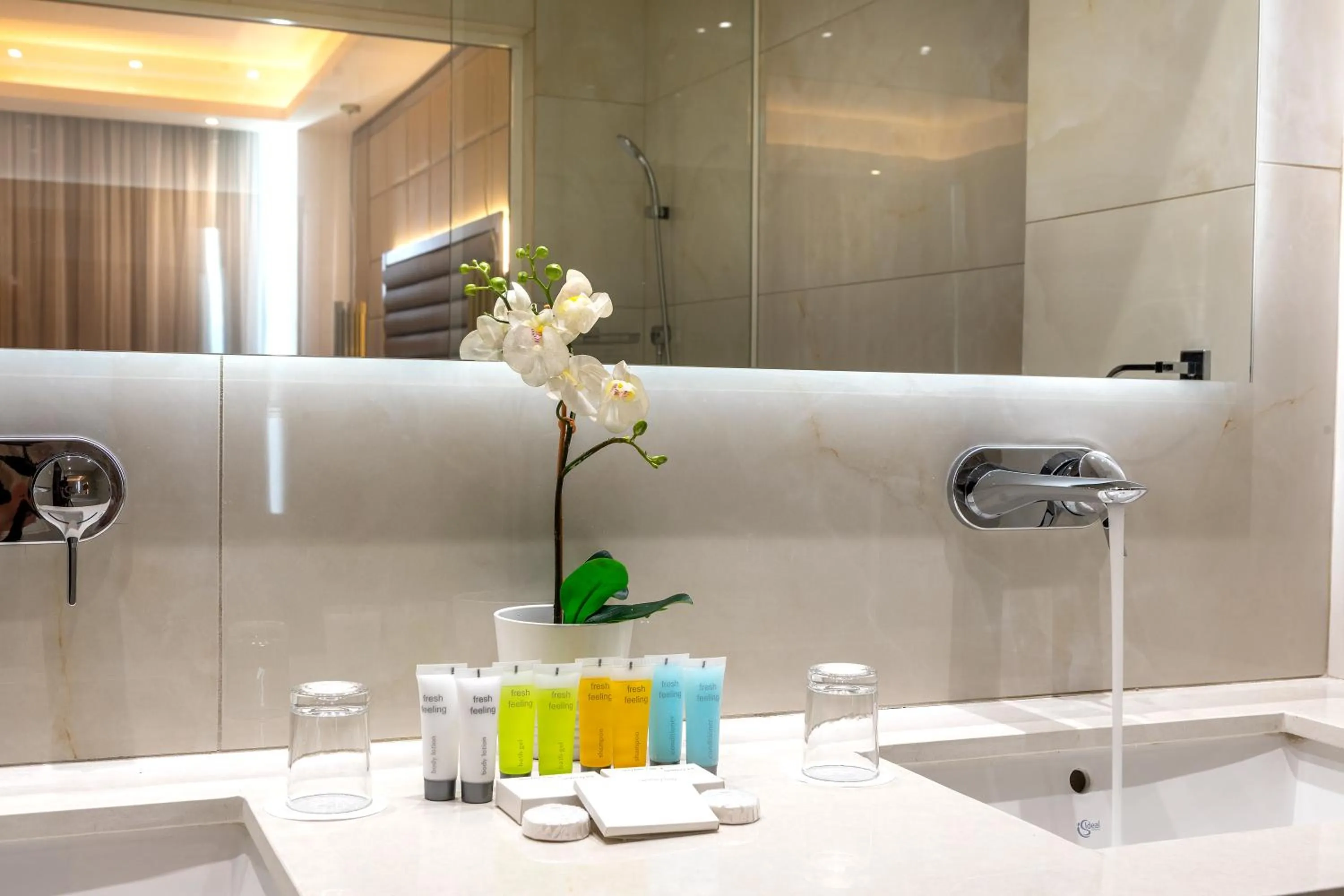 Shower in Chrysomare Beach Hotel & Resort