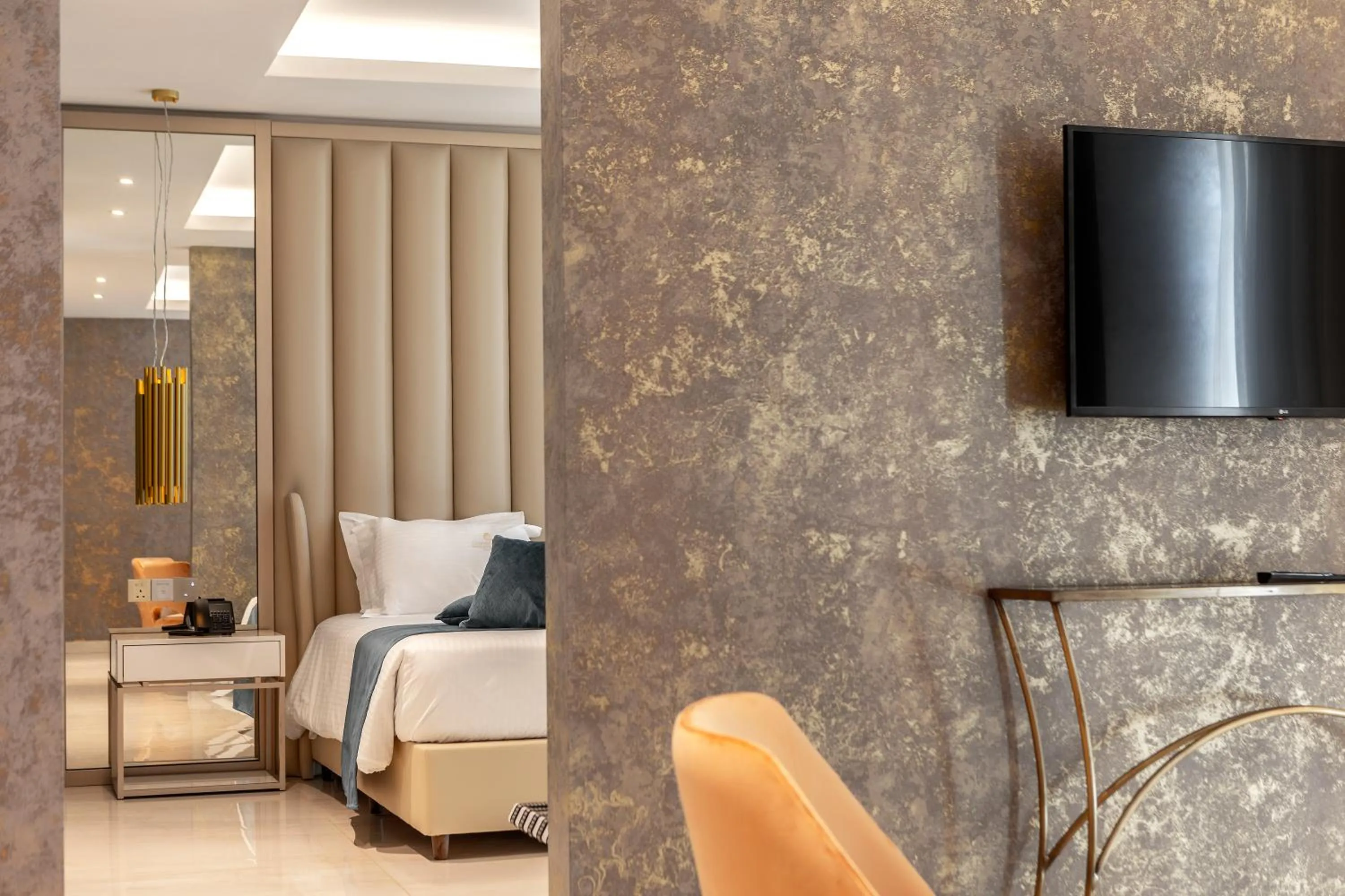 Bed in Chrysomare Beach Hotel & Resort