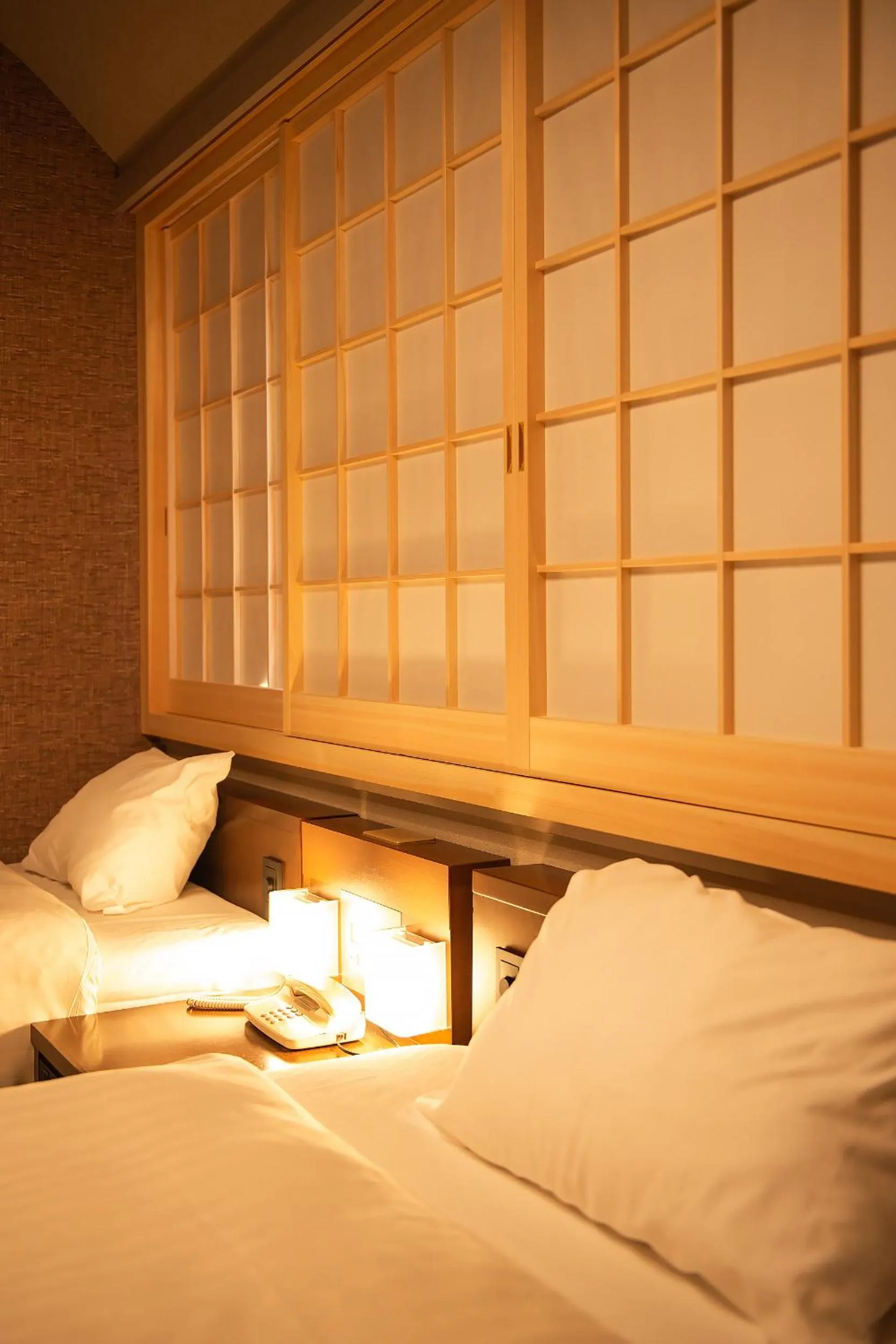 Bed in Shizuoka Town Hotel