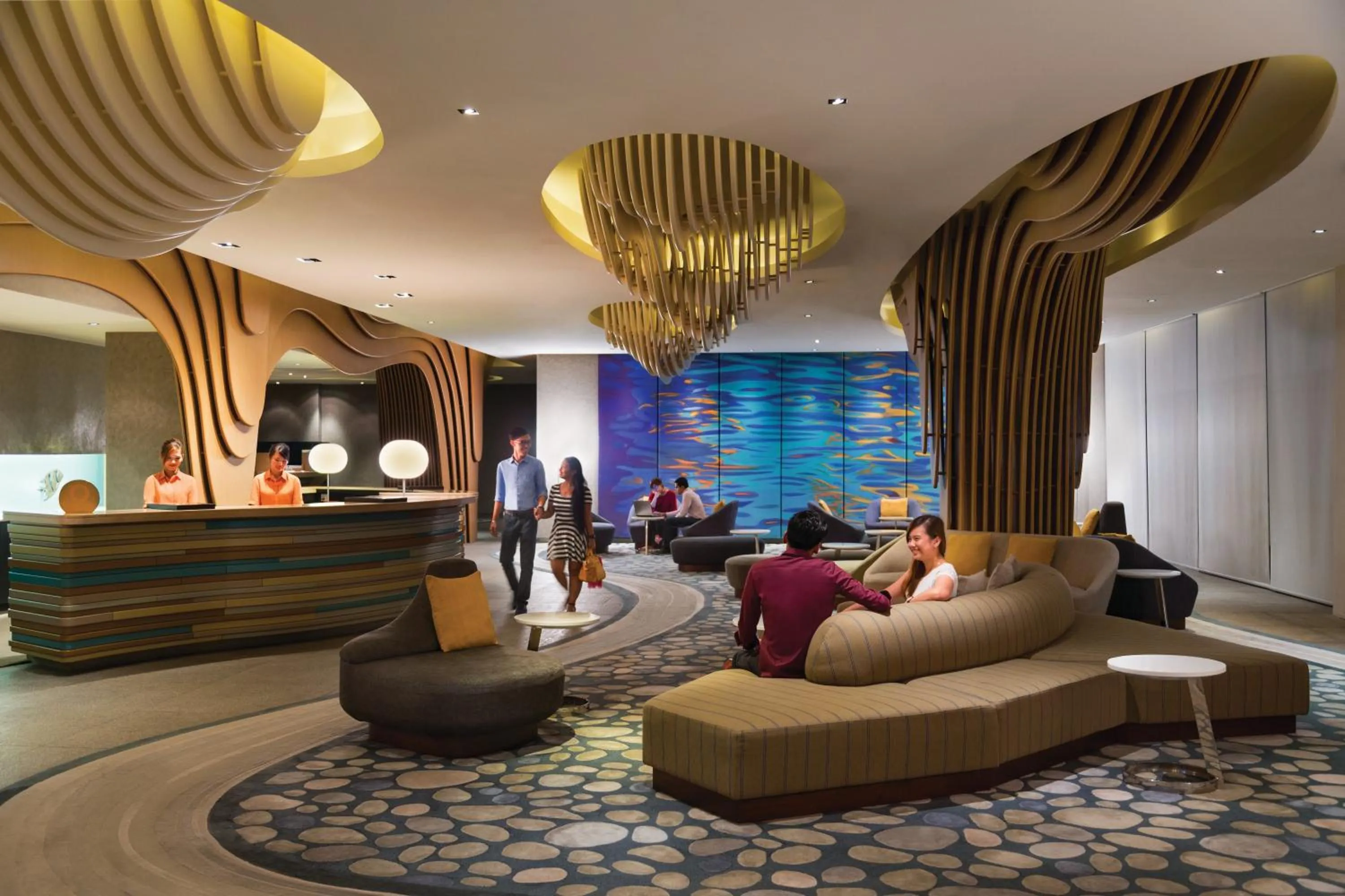 Lobby or reception in JEN Johor Puteri Harbour by Shangri-La