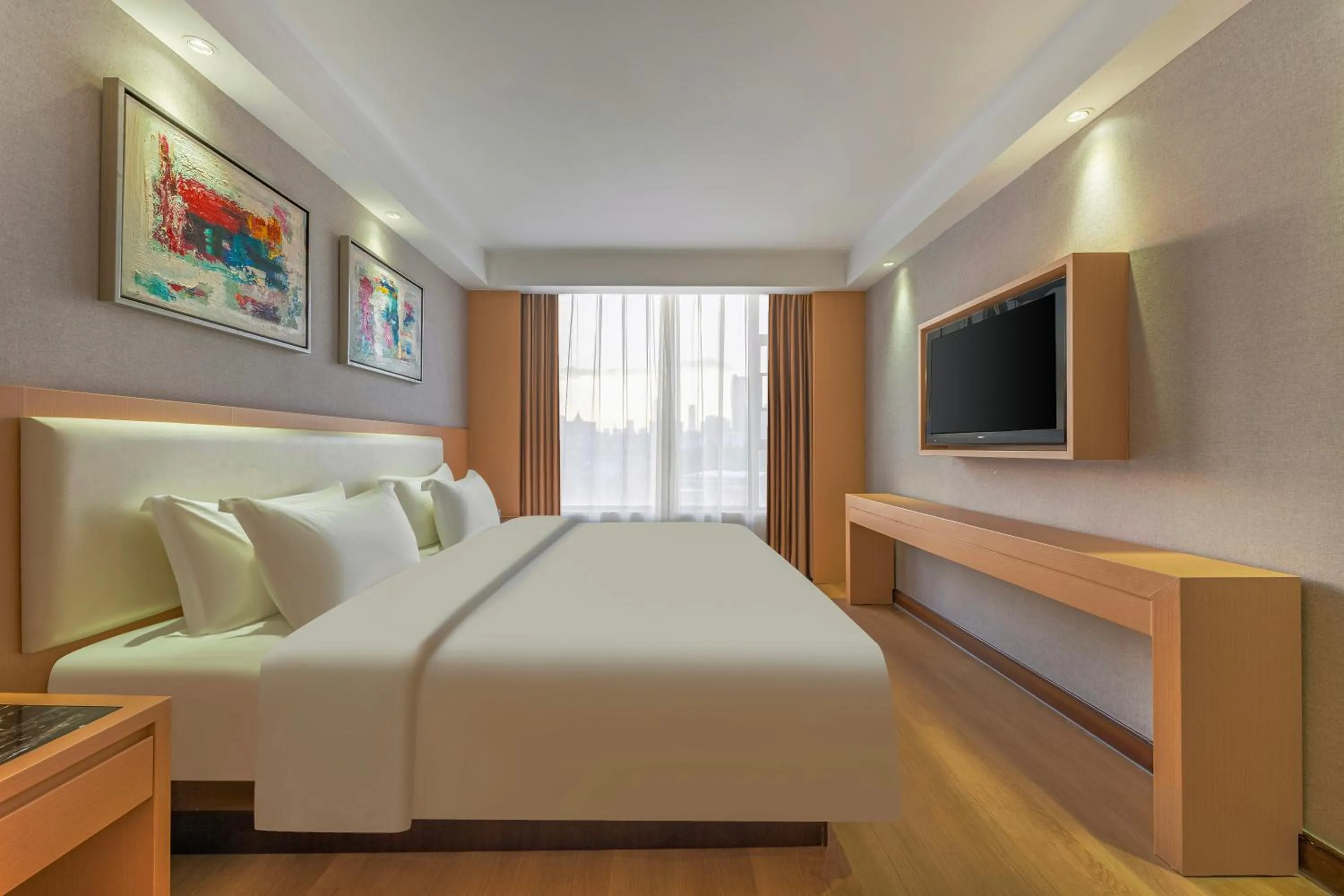 Bed in Guangzhou Ming Yue Hotel