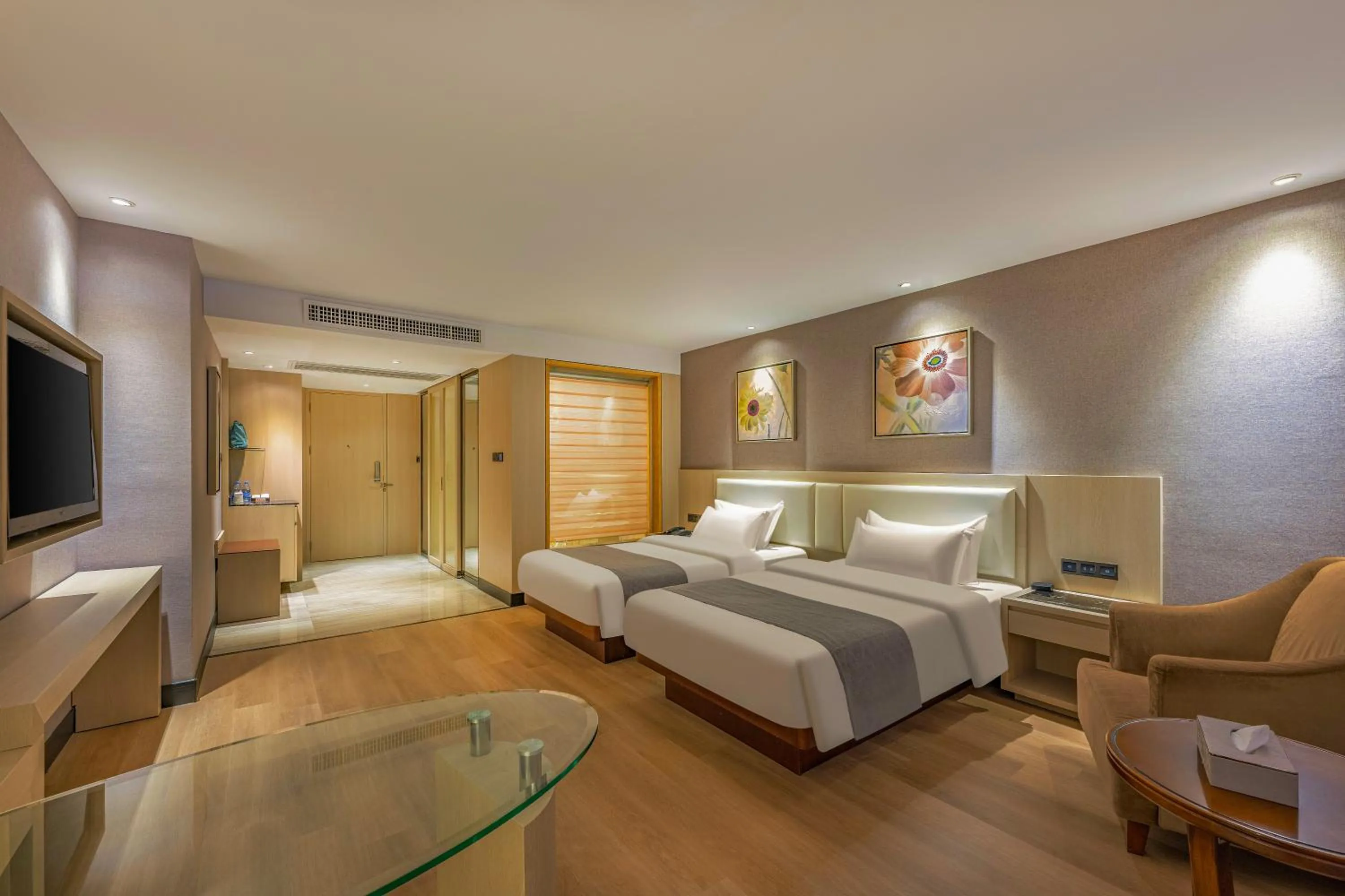 Bed in Guangzhou Ming Yue Hotel