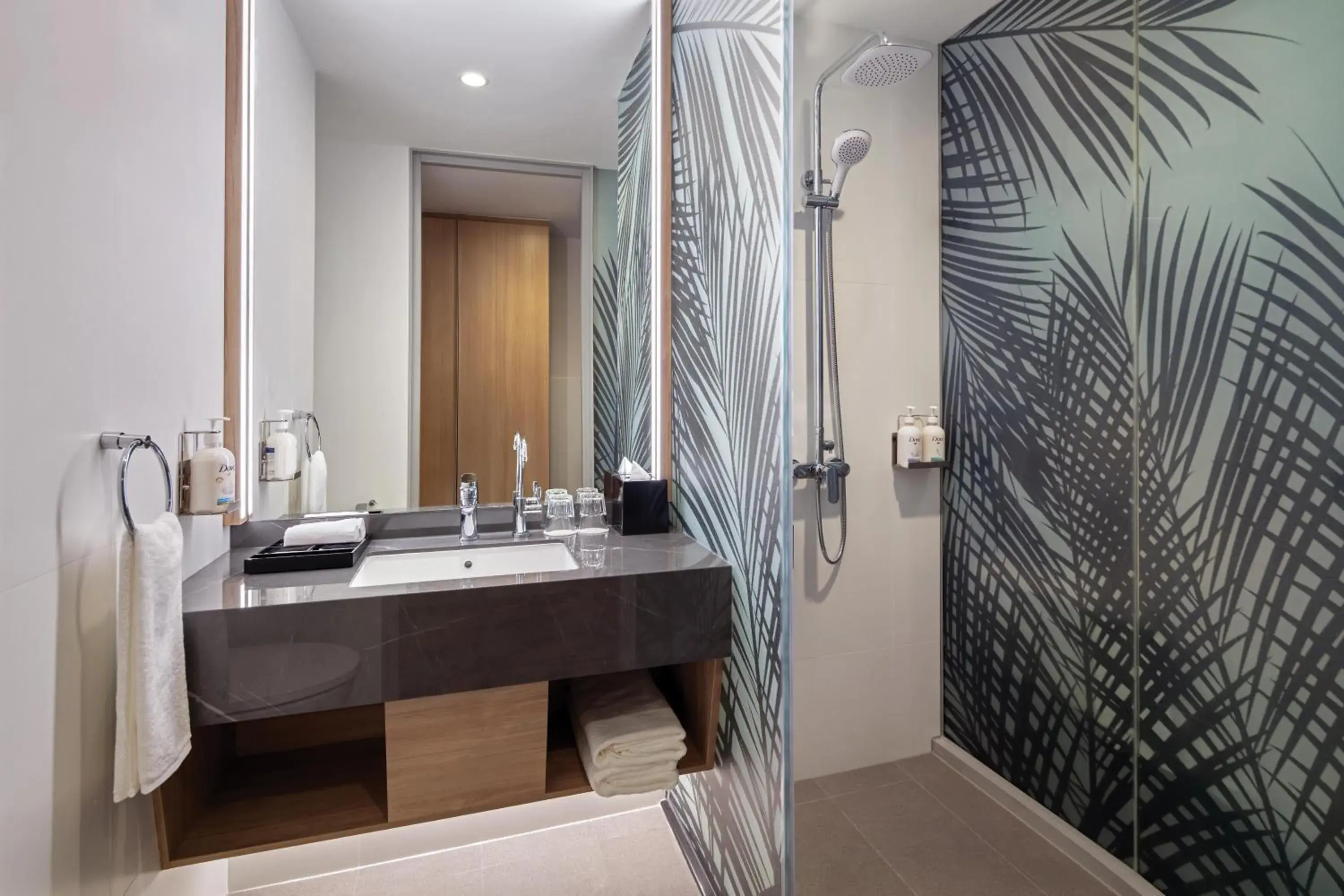 Bathroom in Holiday Inn Express Singapore Orchard Road by IHG Bathroom in Holiday Inn Express Singapore Orchard Road by IHG
